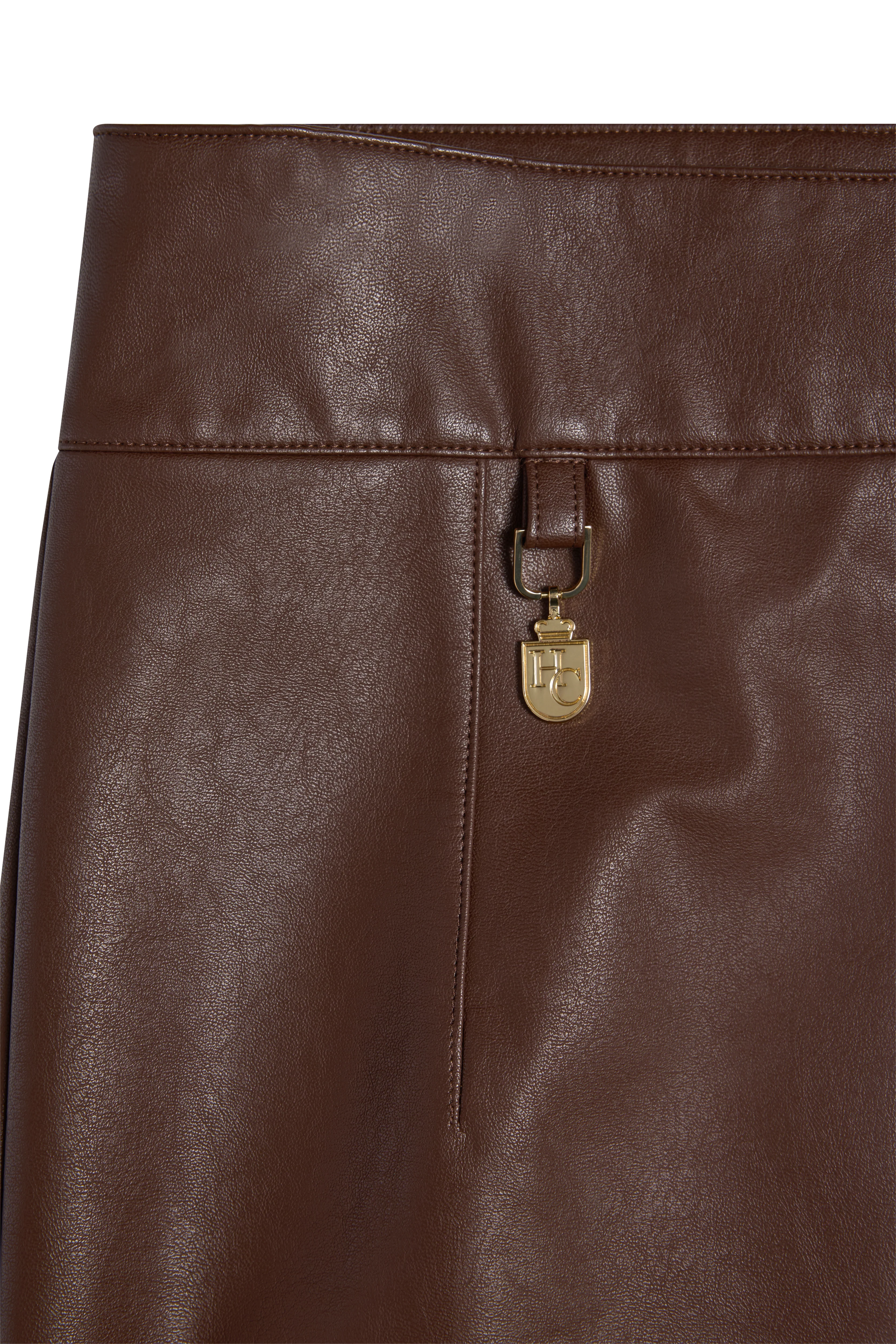 Faux Leather Mayfair Skirt (Espresso) - Image 6