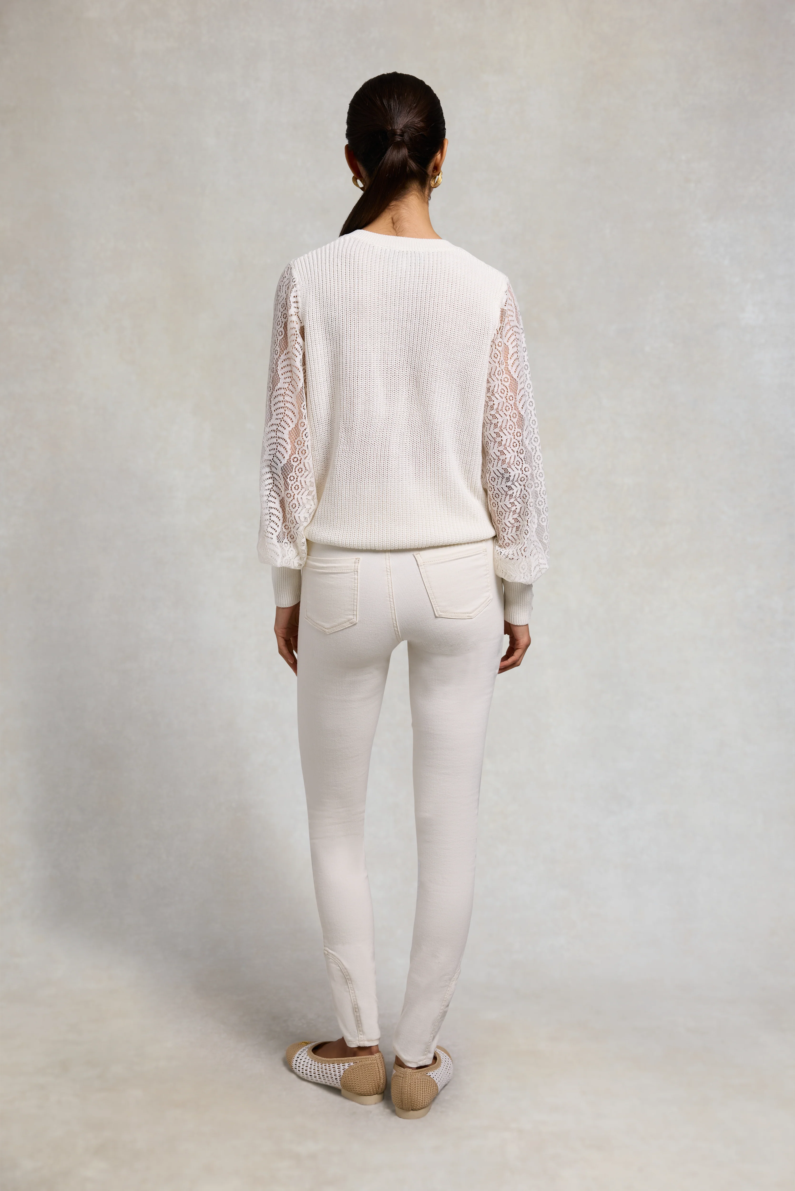 Featherton V-Neck Knit (Natural) - Image 5