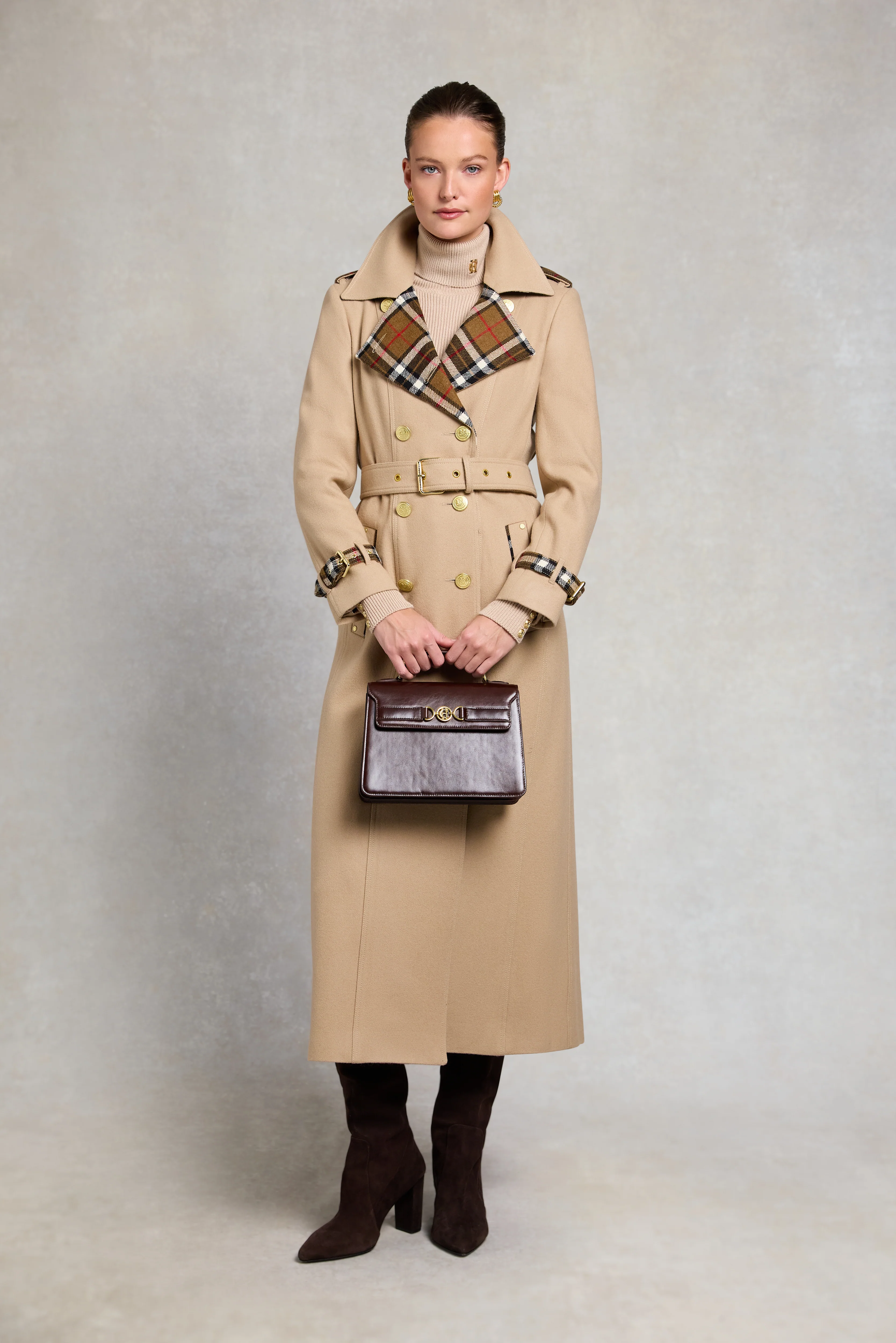 Full Length Chelsea Trench Coat (Camel) - Image 3