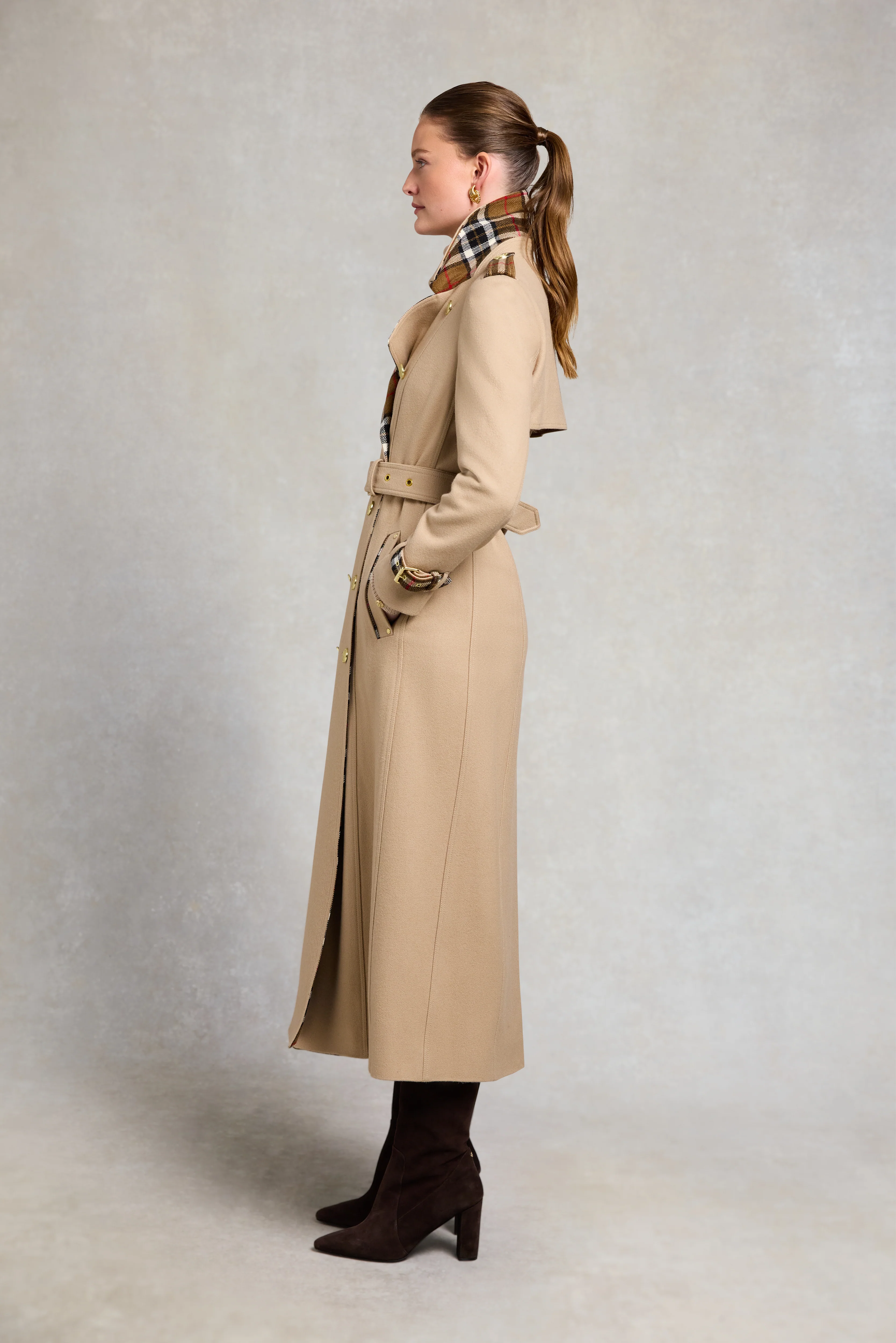 Full Length Chelsea Trench Coat (Camel) - Image 5