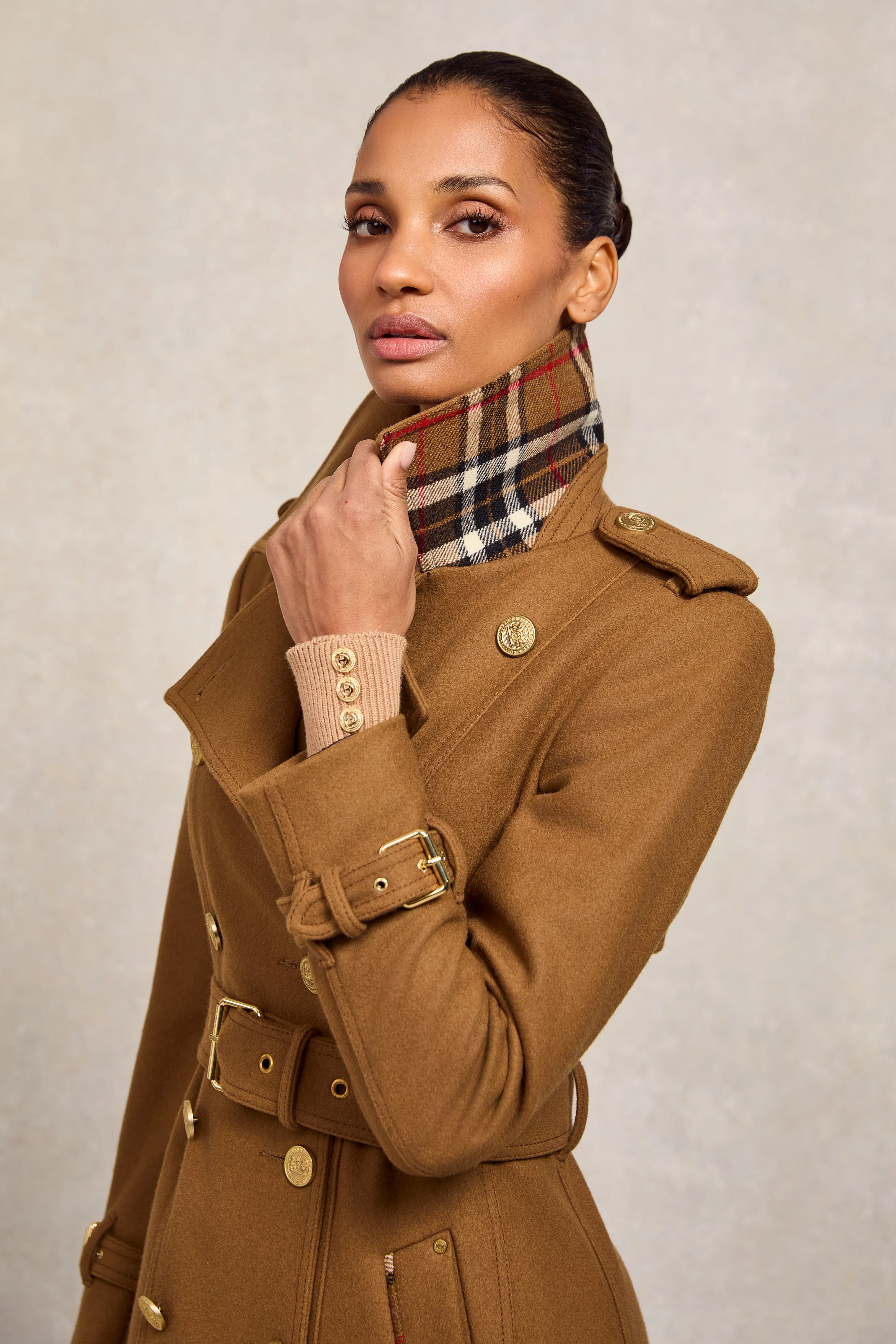 Full Length Chelsea Trench Coat (Dark Camel) - Image 2