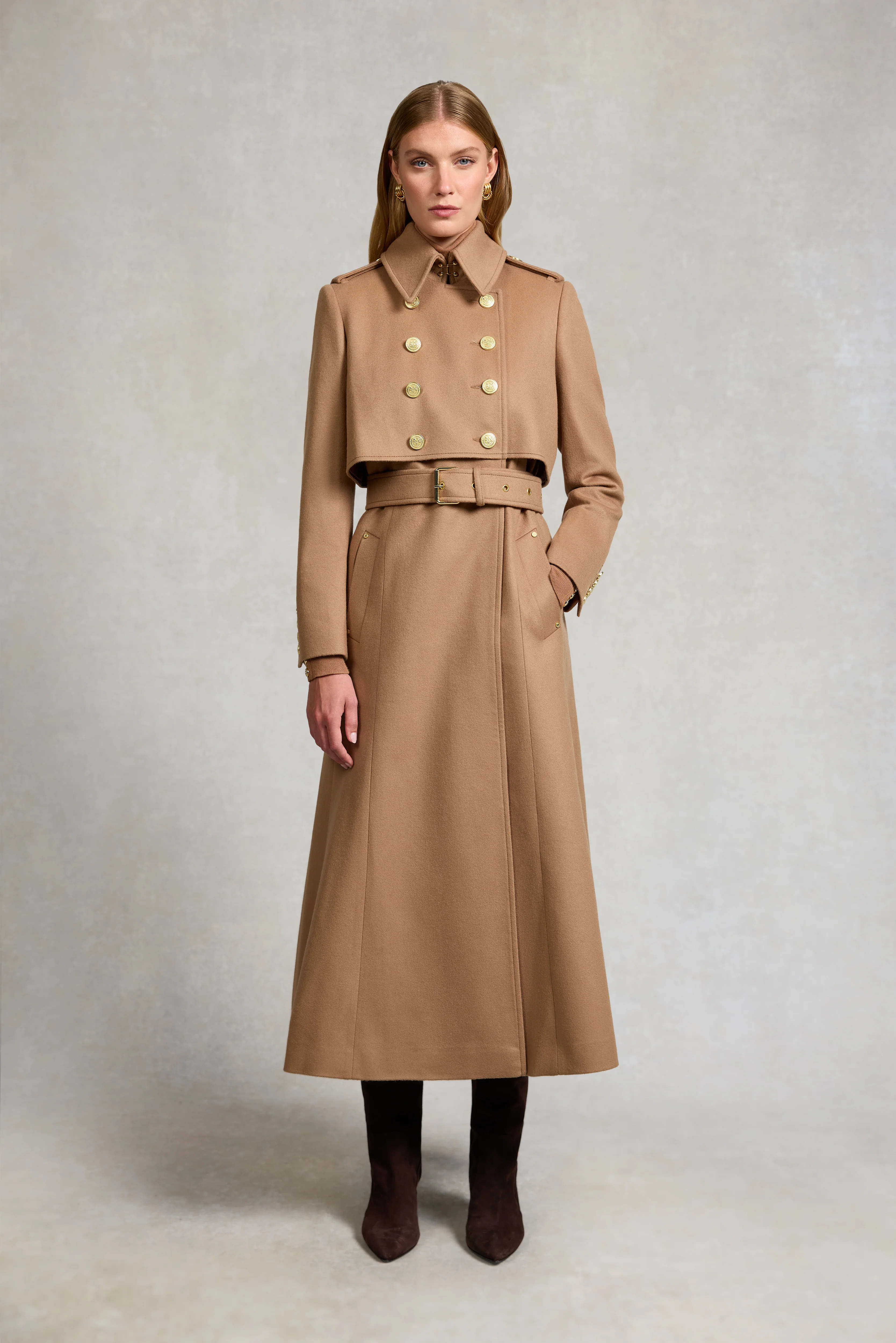 Full Length Cheltenham Trench Coat (Biscotti)