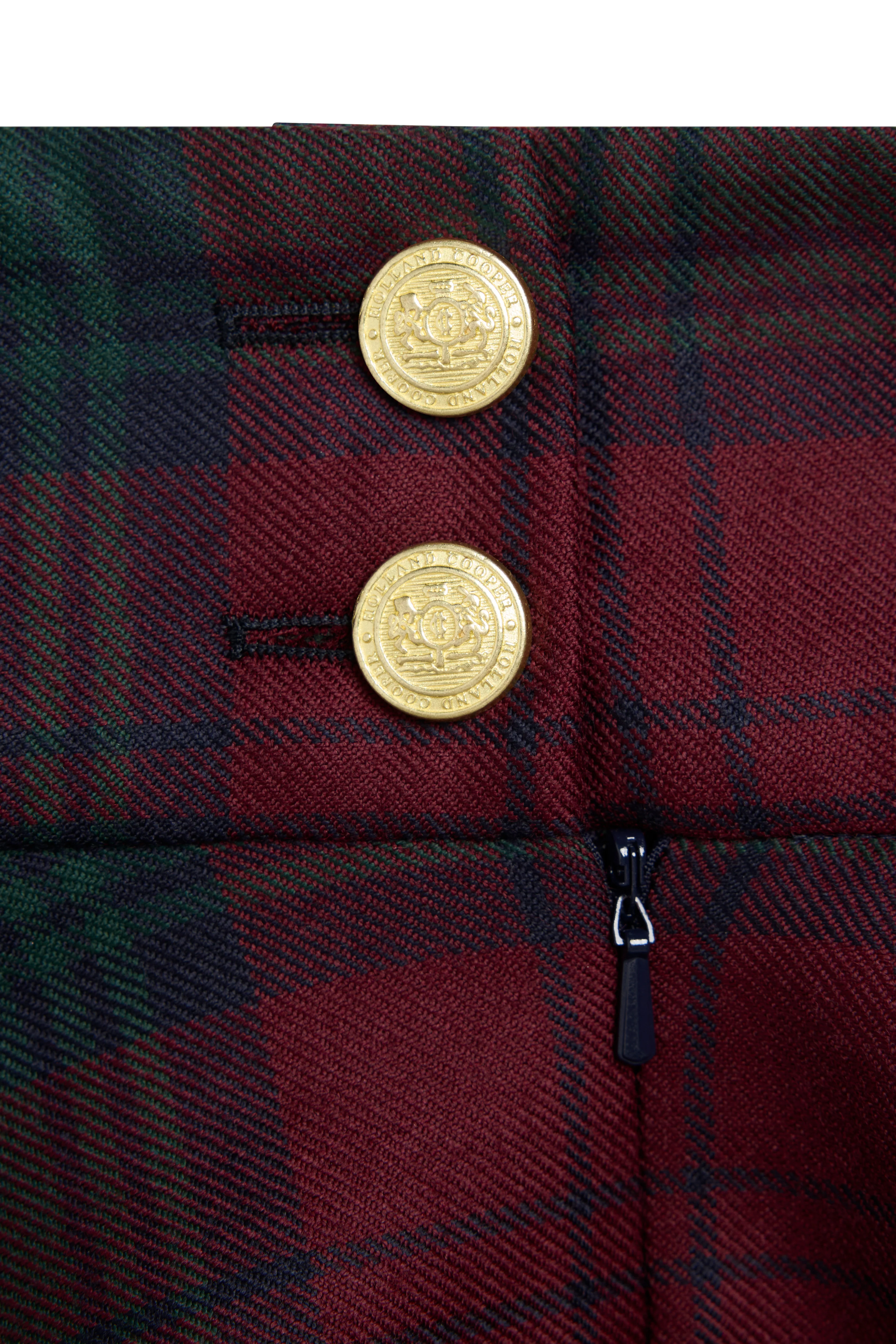 360 Maxi Tweed Circle Skirt (Mulberry Tartan) - Image 9