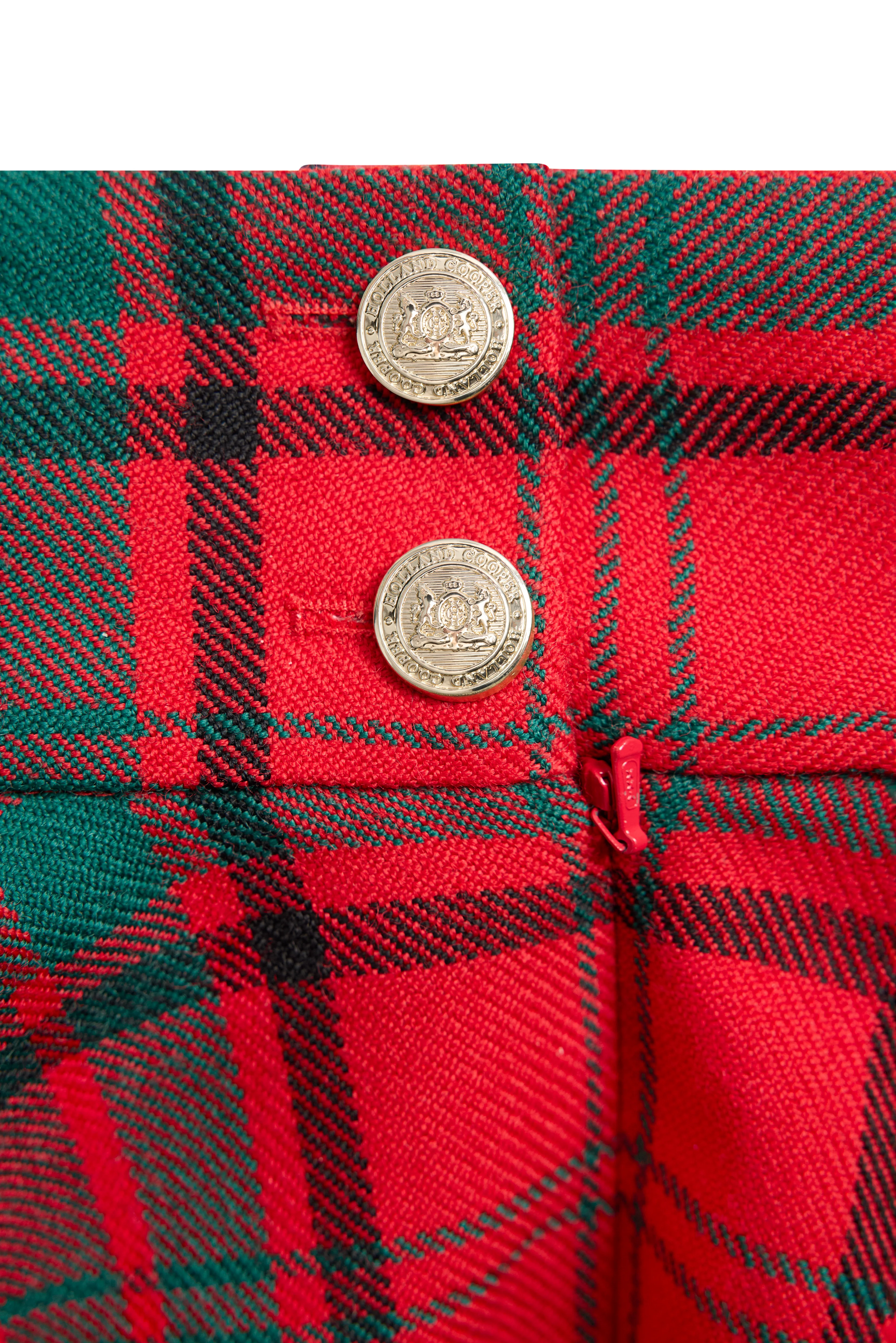 360 Maxi Tweed Circle Skirt (Red Tartan) - Image 10