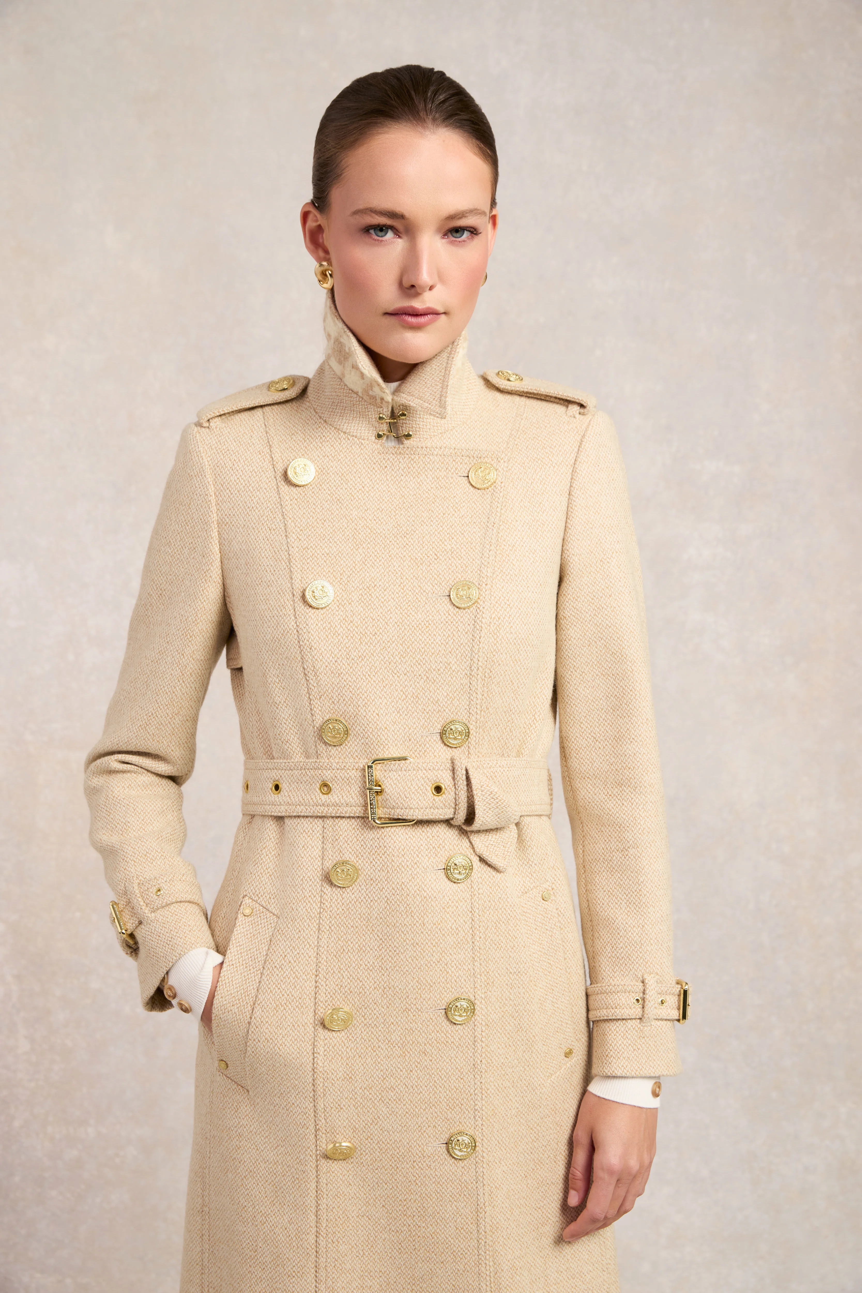 Full Length Marlborough Trench Coat (Biscuit) - Image 7