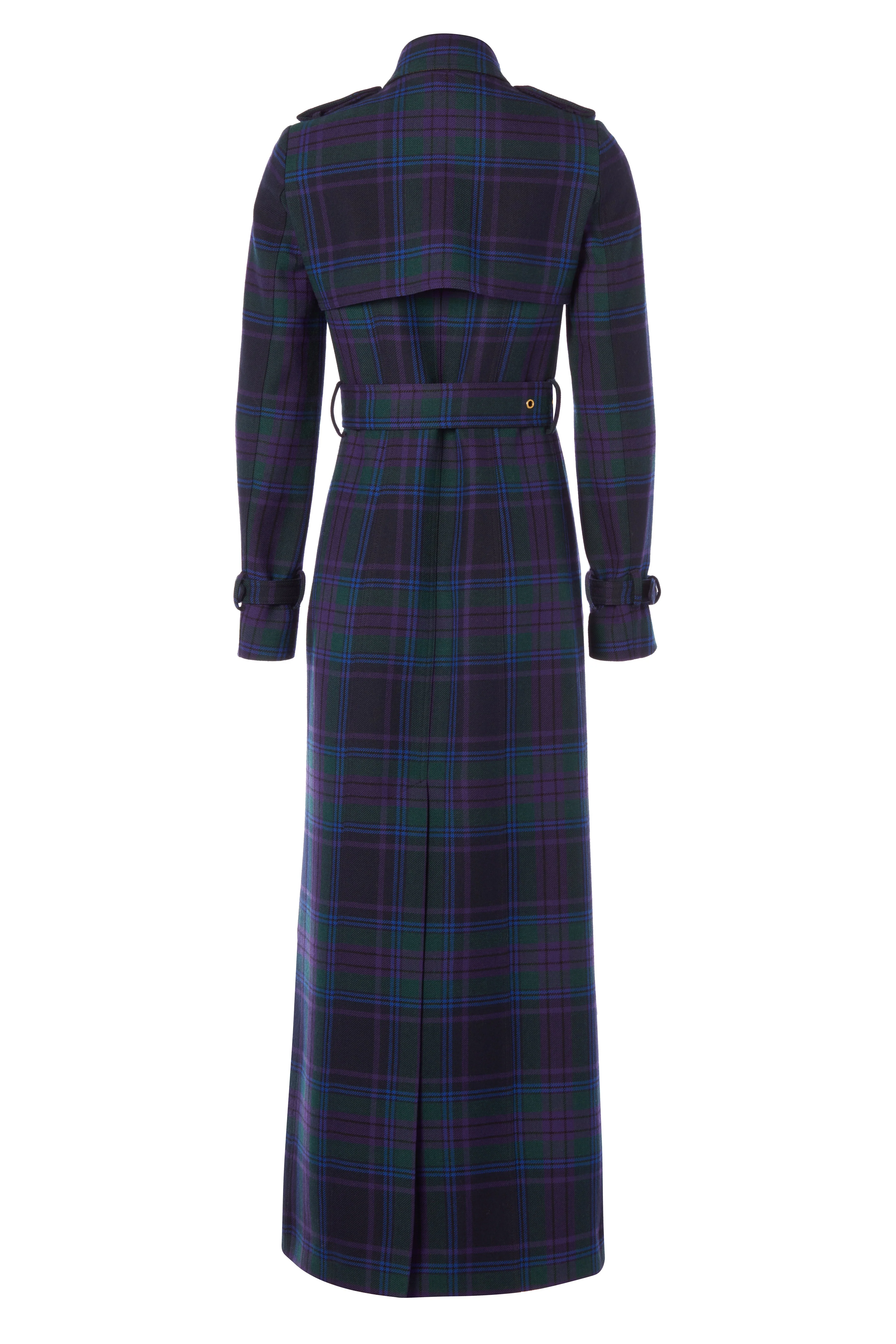 Full Length Marlborough Trench Coat (Heather Tartan) - Image 6