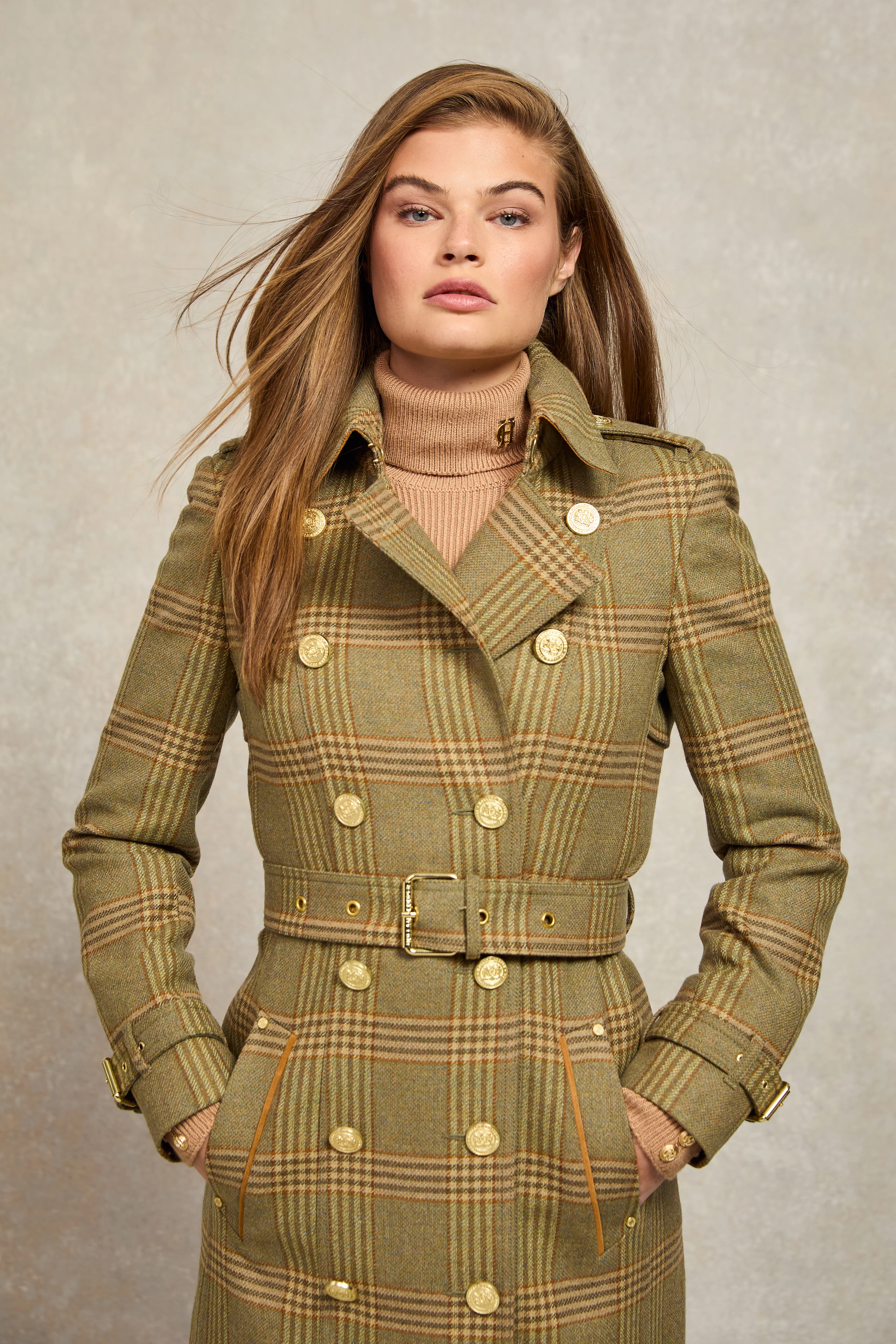 Full Length Marlborough Trench Coat (Leveret) - Image 2