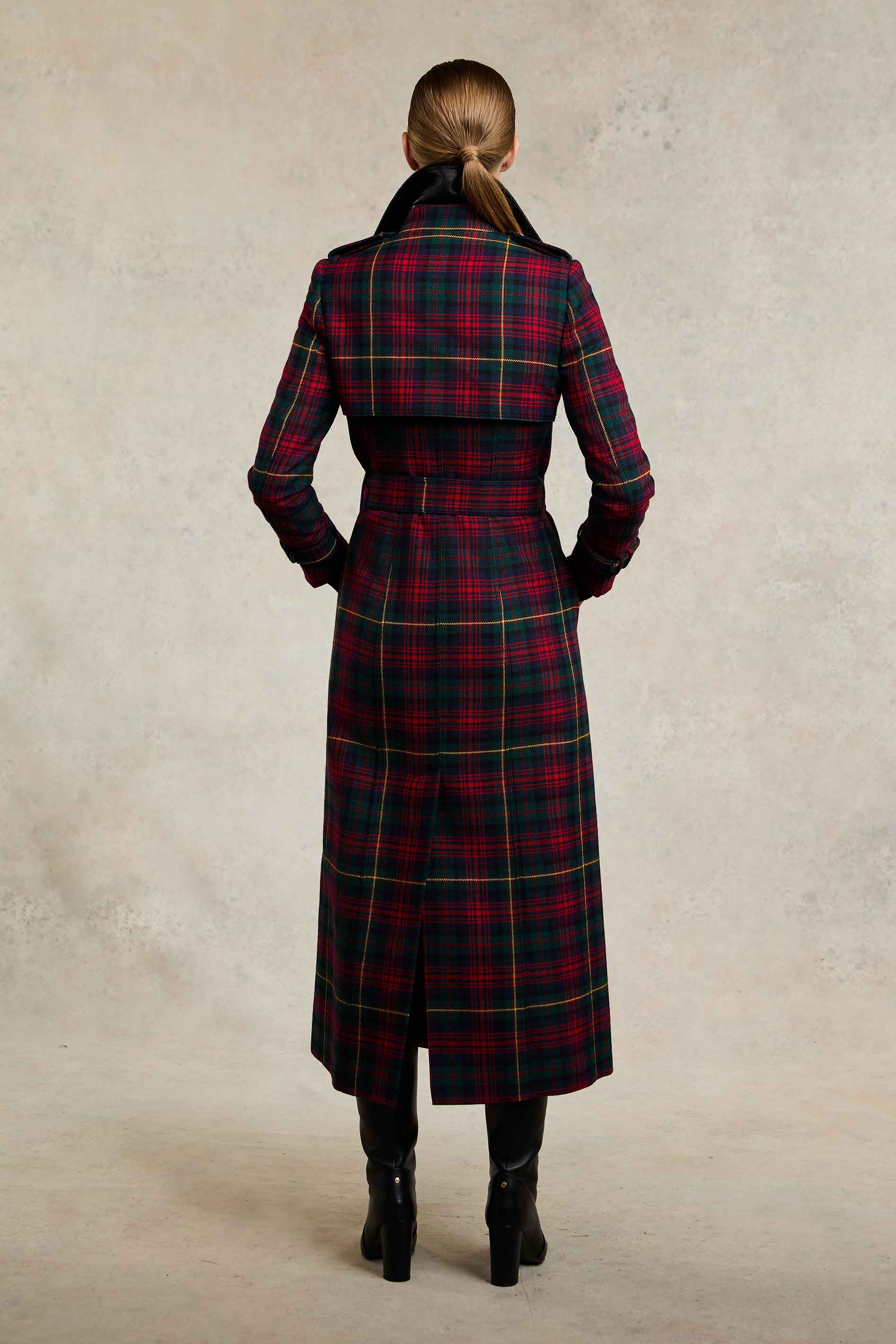 Full Length Marlborough Trench Coat (Logan Tartan) - Image 6