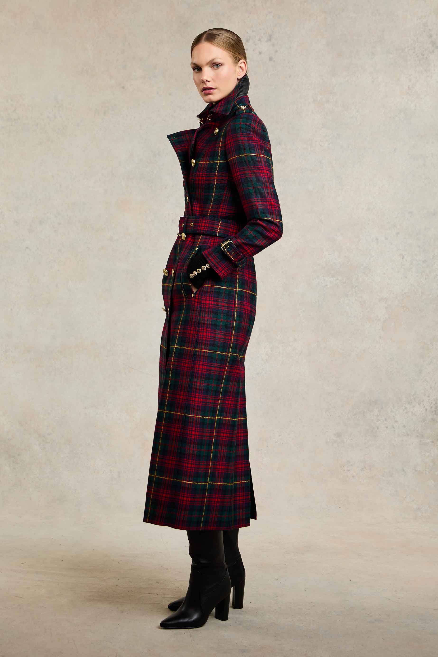 Full Length Marlborough Trench Coat (Logan Tartan) - Image 7