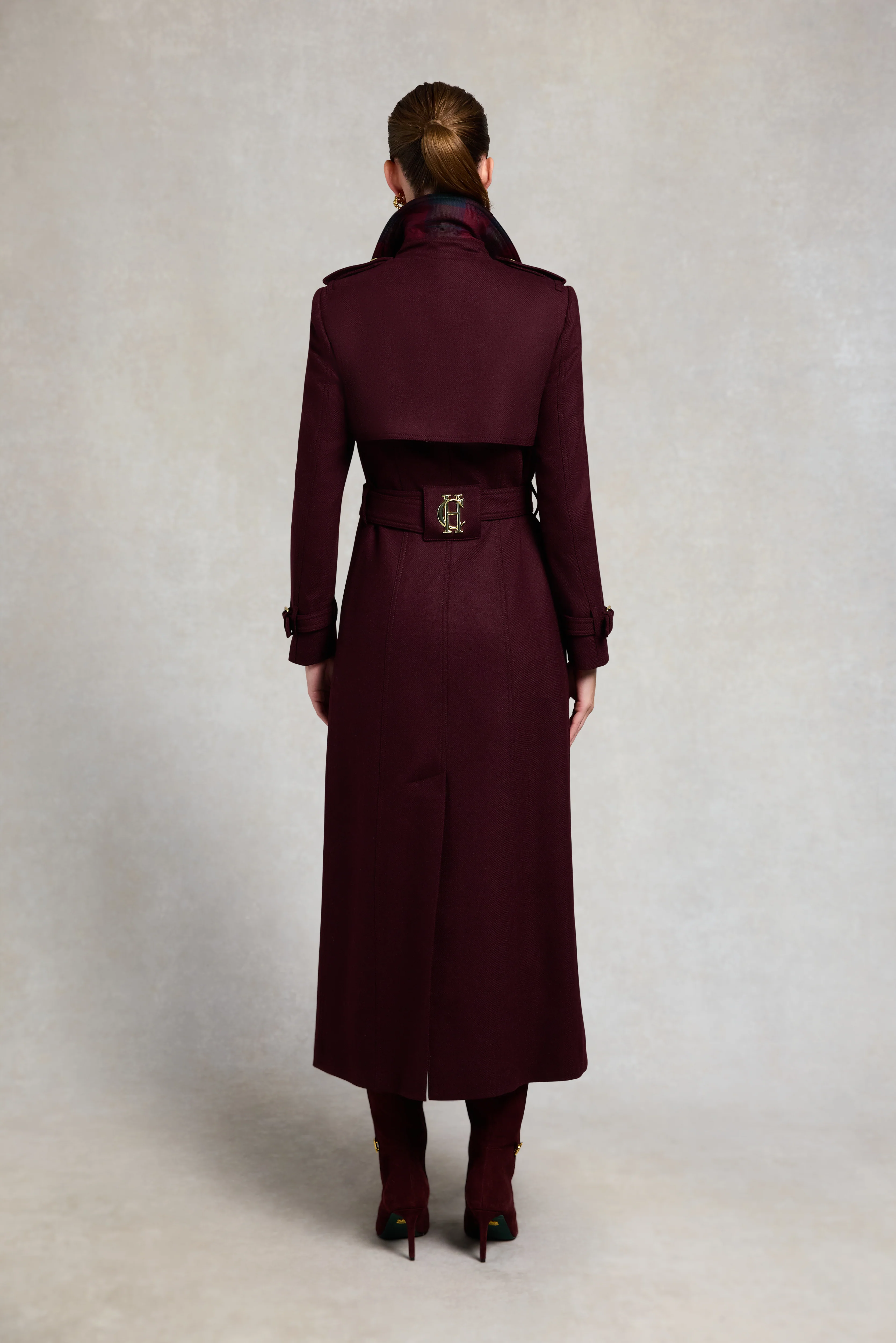 Full Length Marlborough Trench Coat (Mulberry) - Image 4