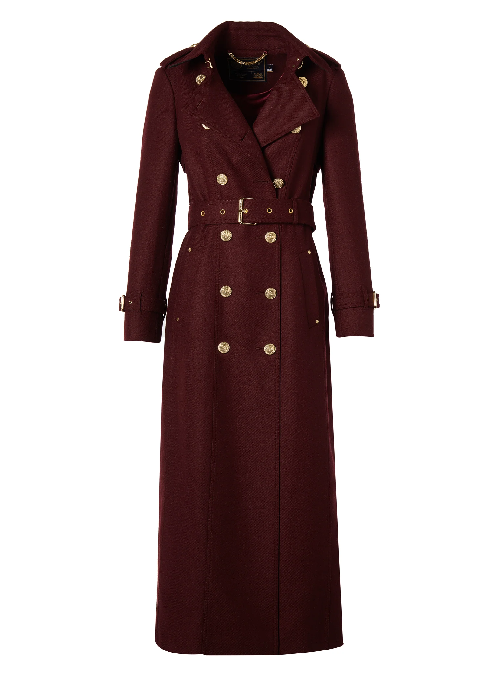 Full Length Marlborough Trench Coat (Mulberry) - Image 6