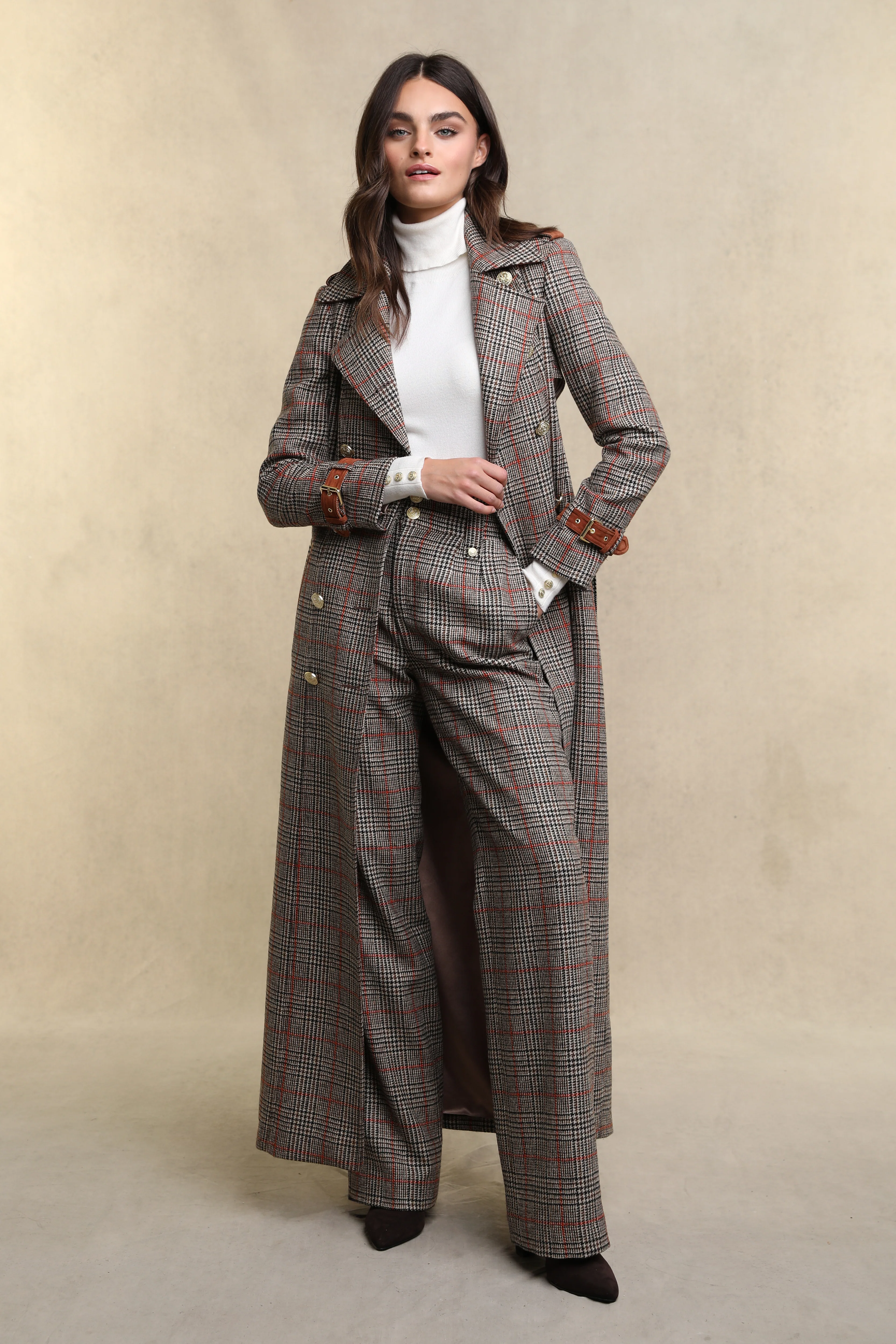 Full Length Marlborough Trench Coat (Orange Windsor) - Image 6