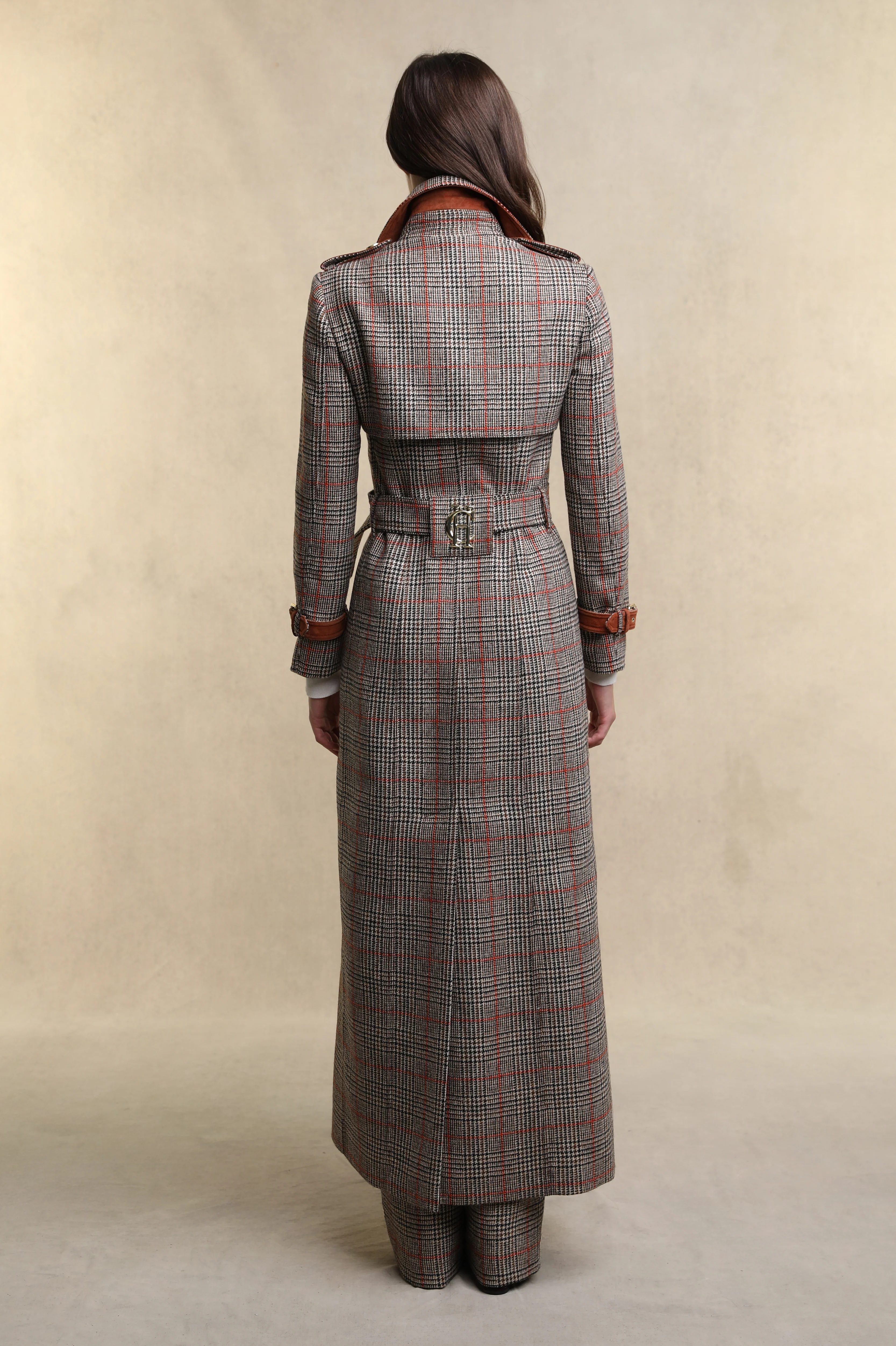 Full Length Marlborough Trench Coat (Orange Windsor) - Image 8