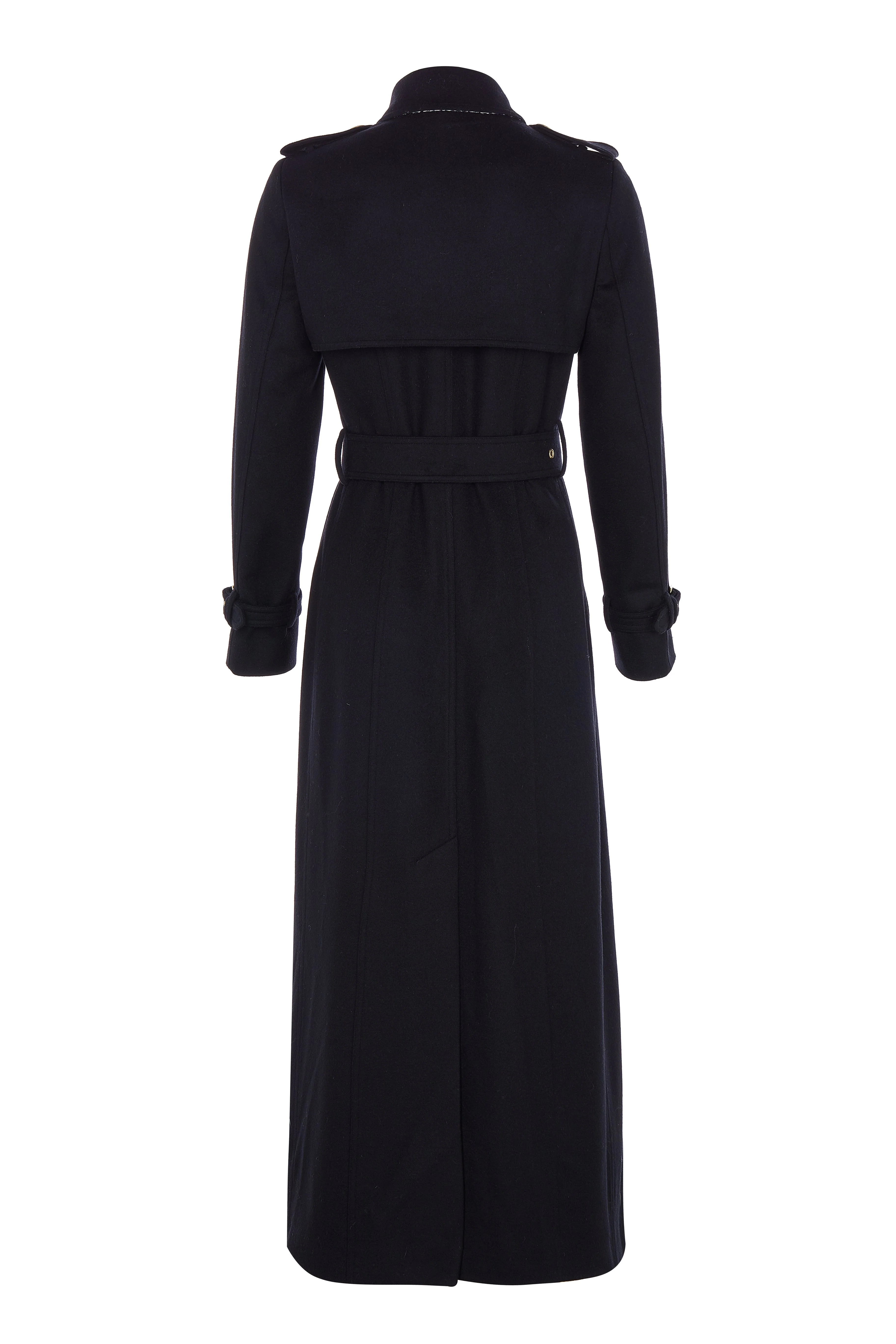 Full Length Marlborough Trench Coat (Soft Black) - Image 7