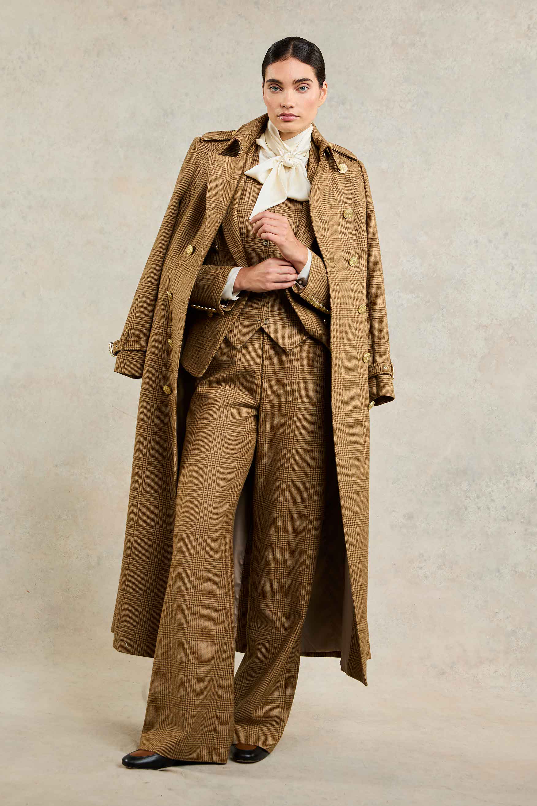 Full Length Marlborough Trench Coat (Tawny) - Image 2
