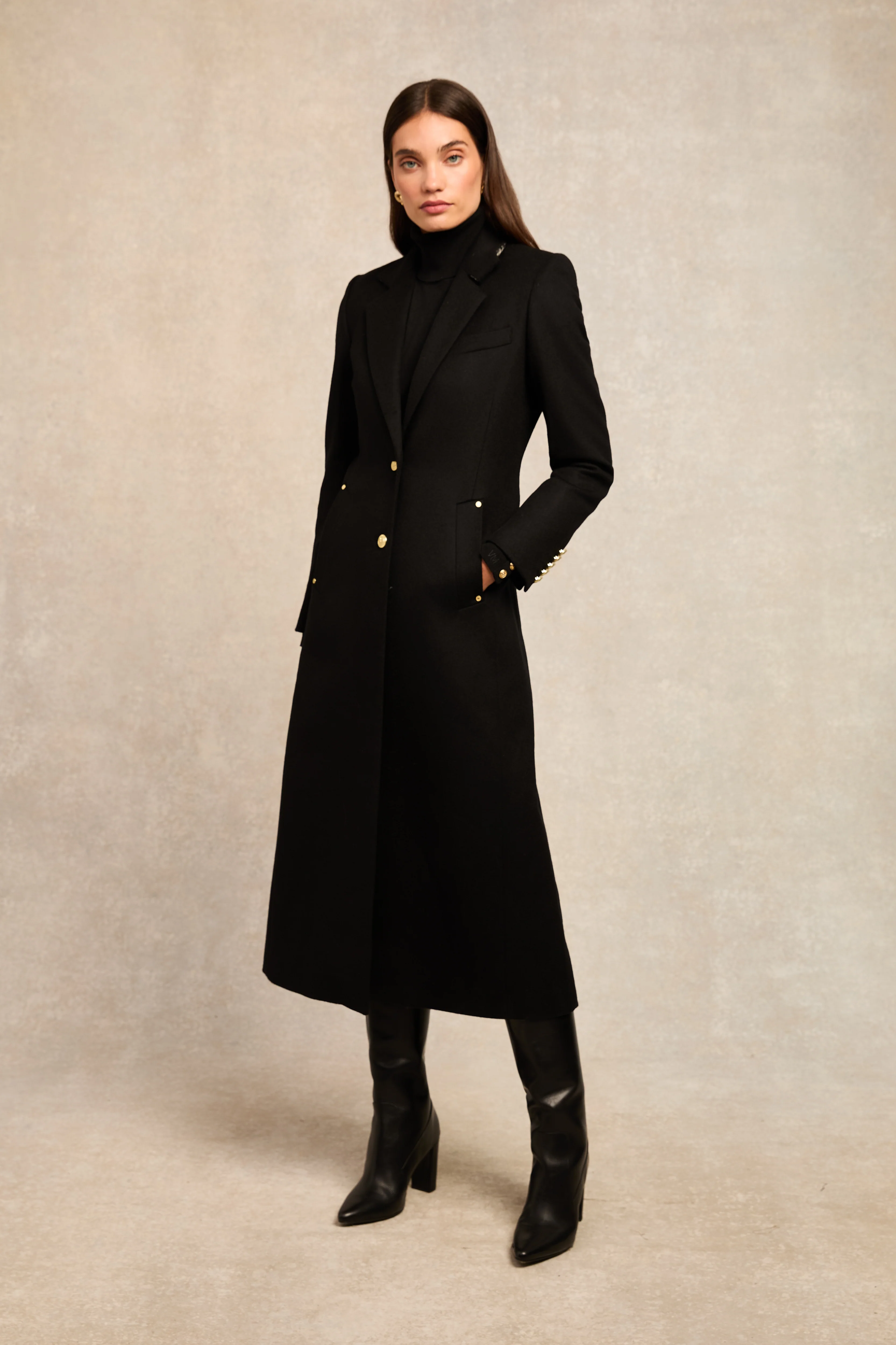 Full Length Regency Coat (Soft Black) - Image 7