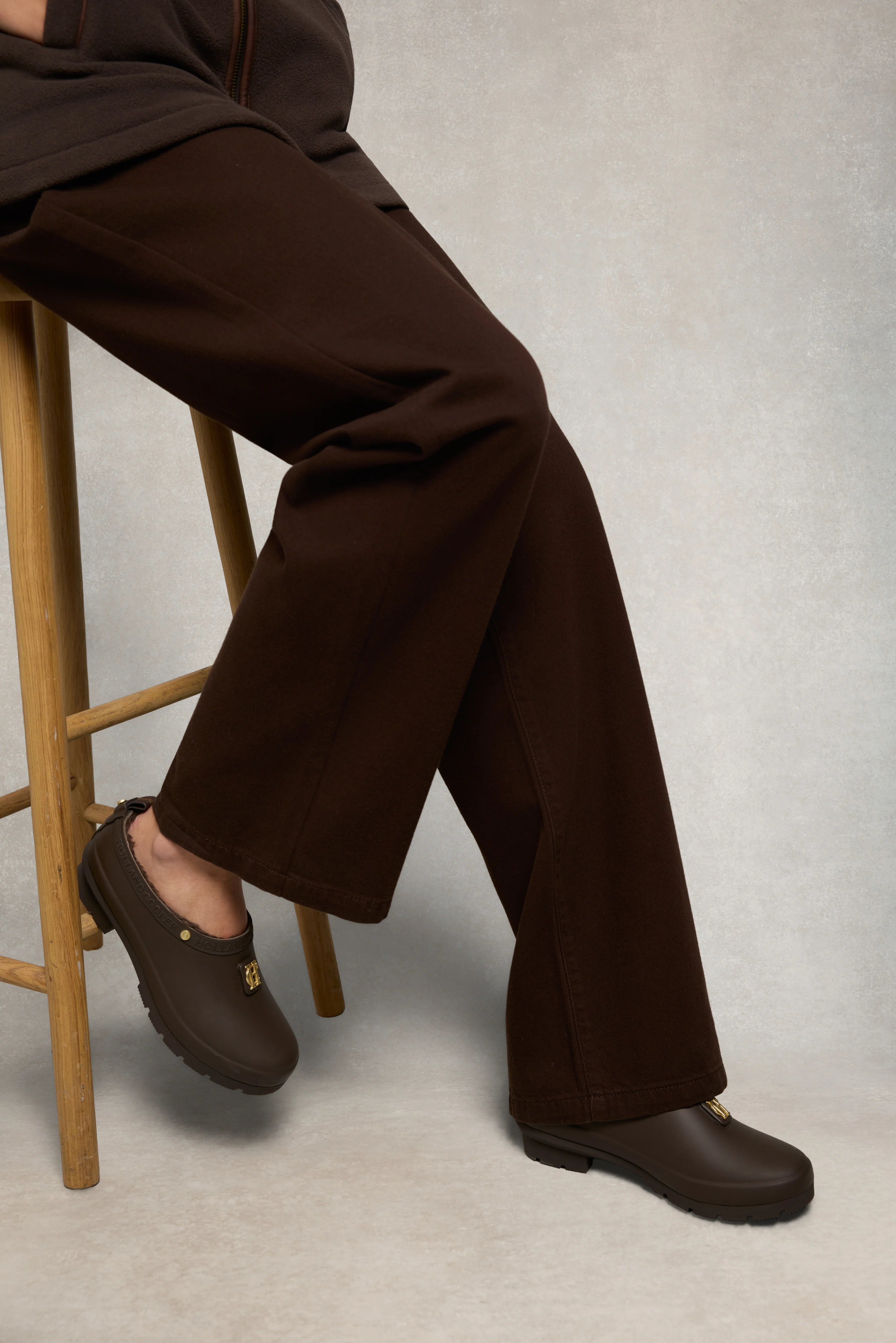 Sherpa Lined Gardening Loafer (Chocolate Matte Gold) - Image 2