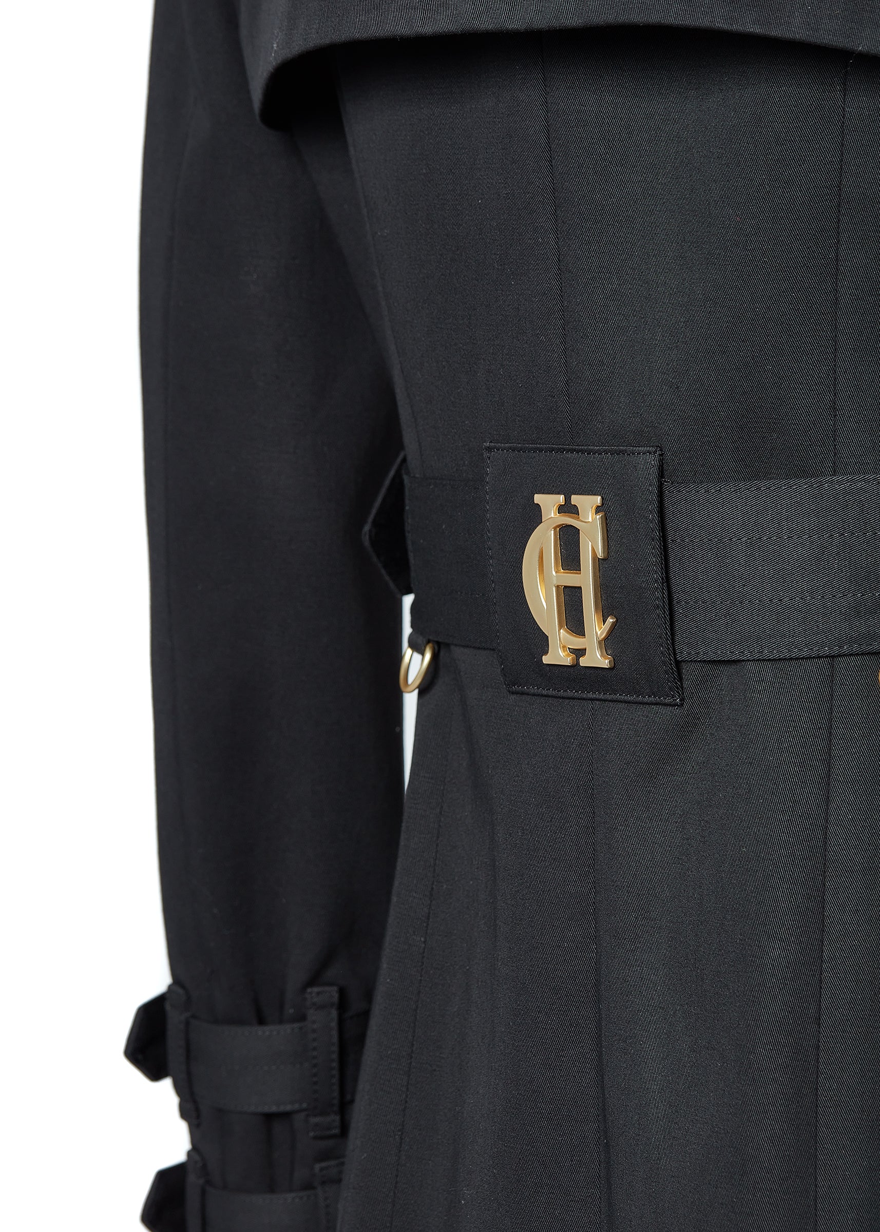 Gatcombe Full Length Trench Coat (Black) - Image 8