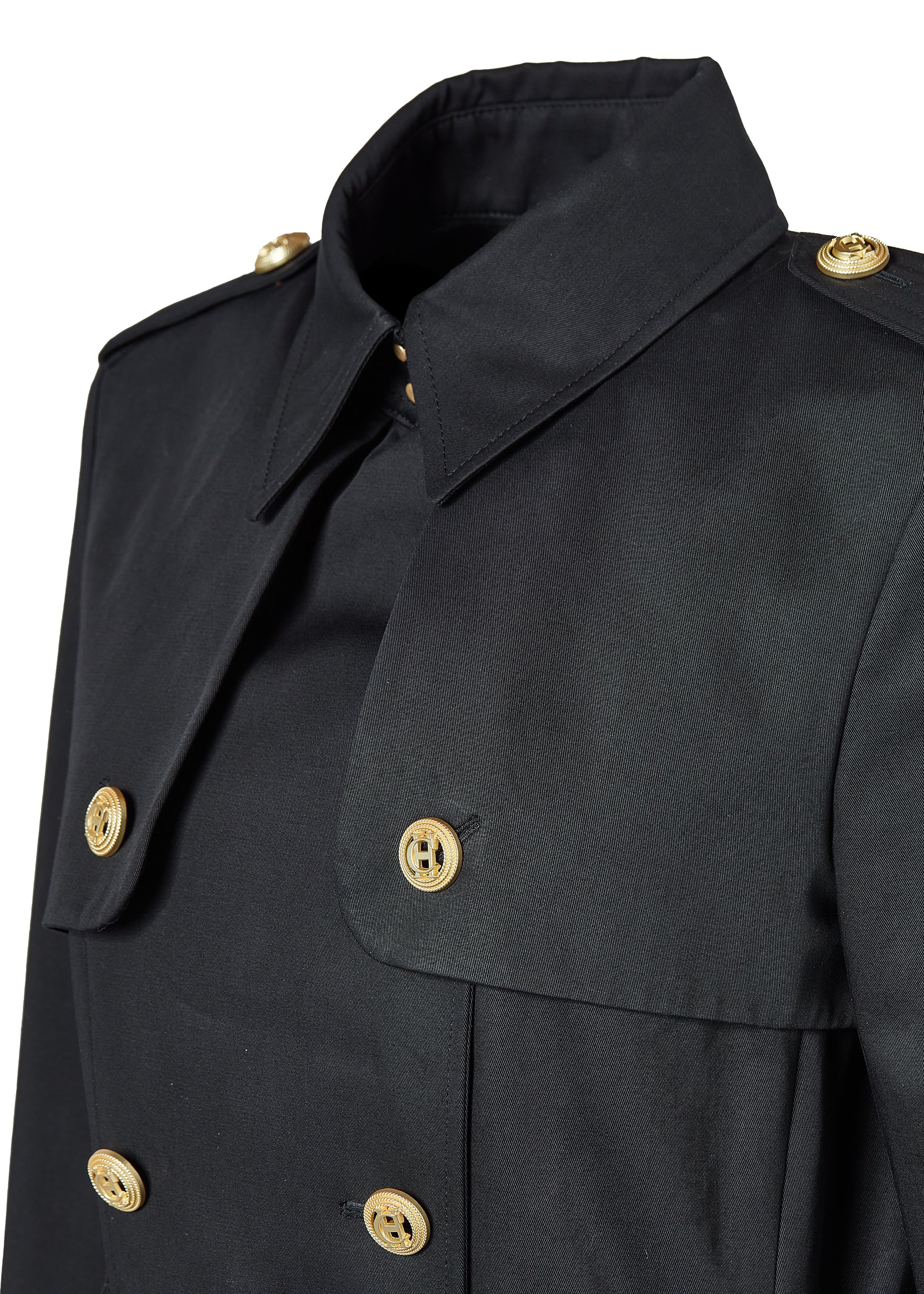 Gatcombe Full Length Trench Coat (Black) - Image 9