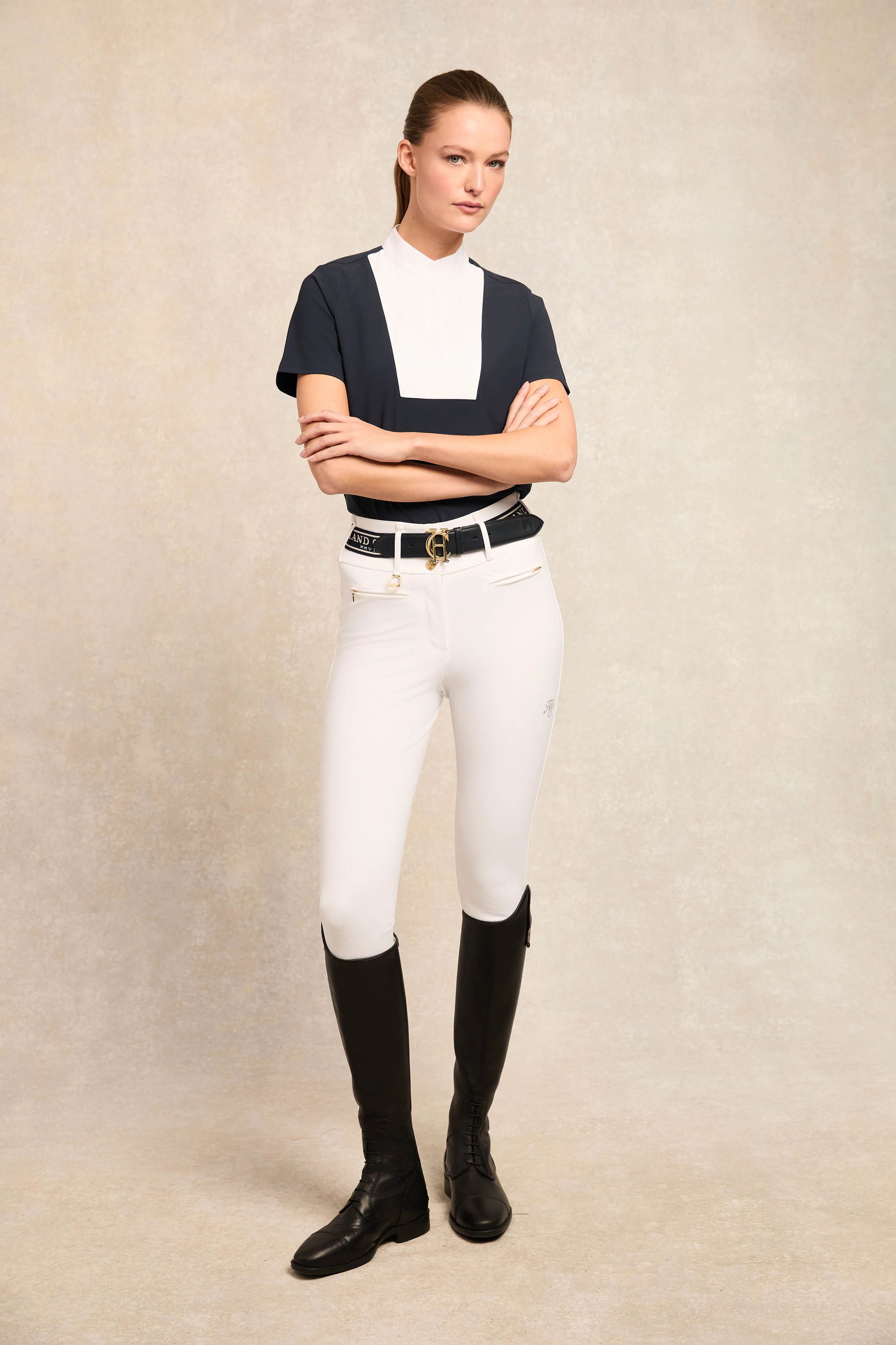 Gatcombe Short Sleeve Showshirt (Ink Navy) - Image 3