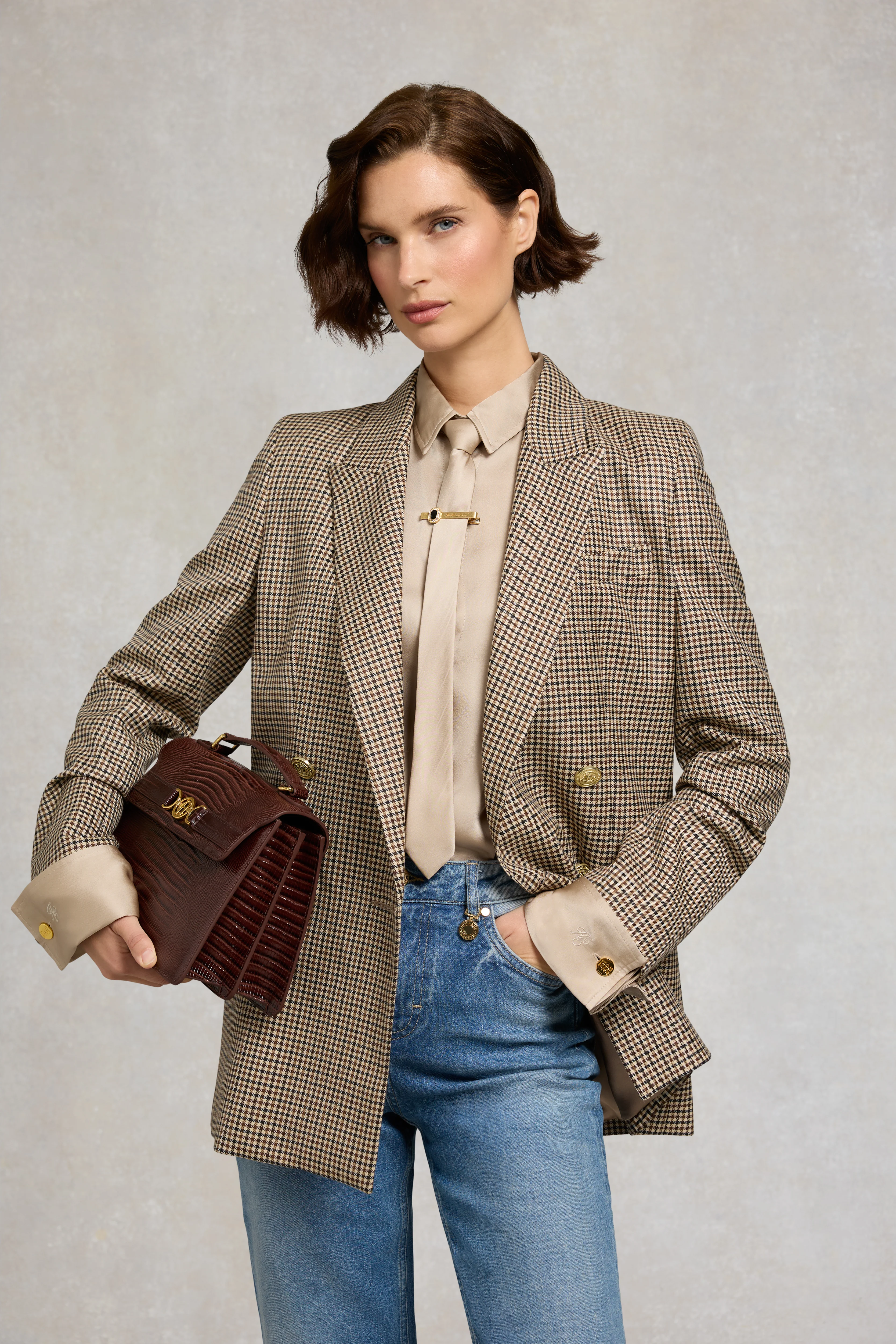 Georgina Satin Shirt (Champagne) - Image 3