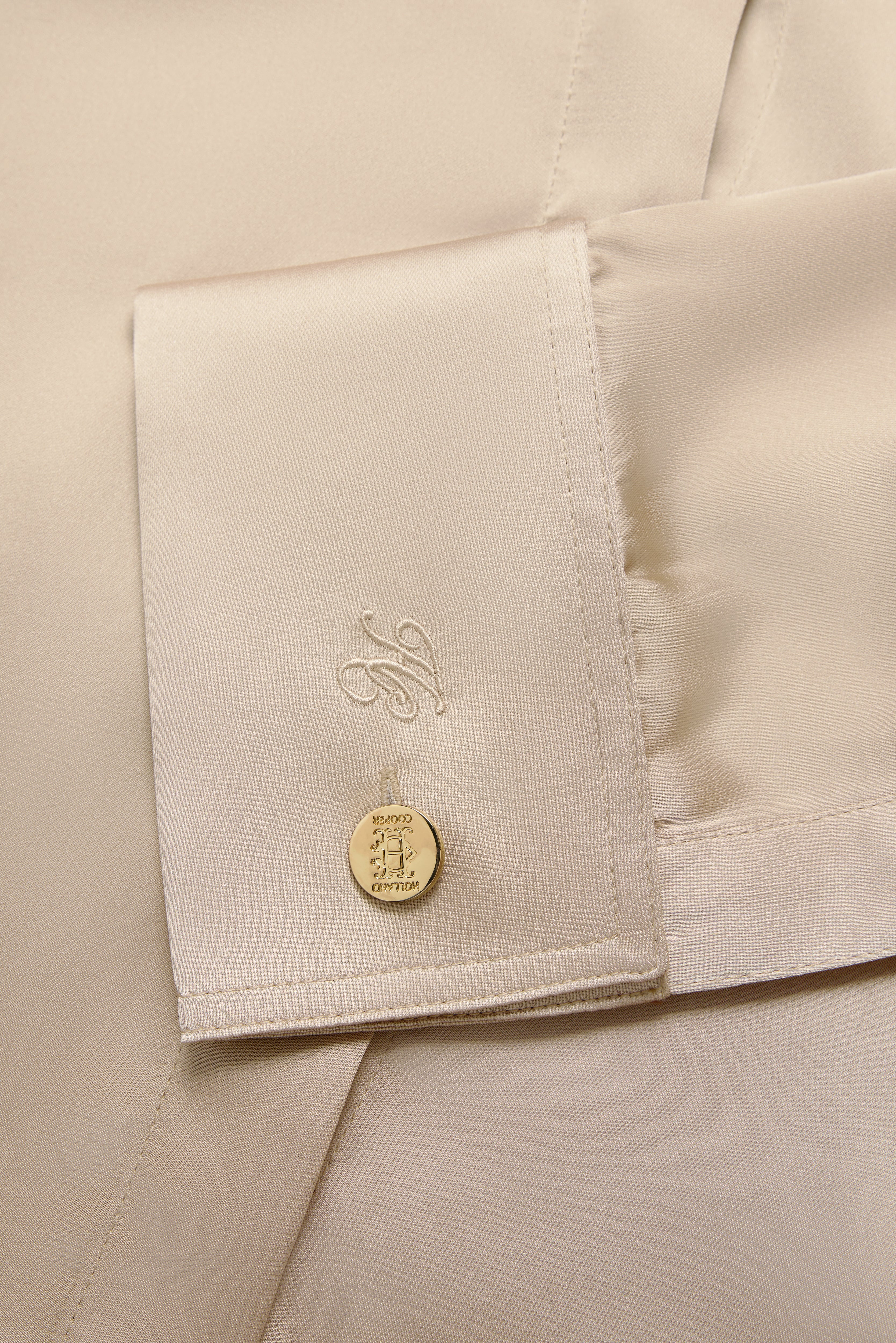 Georgina Satin Shirt (Champagne) - Image 9