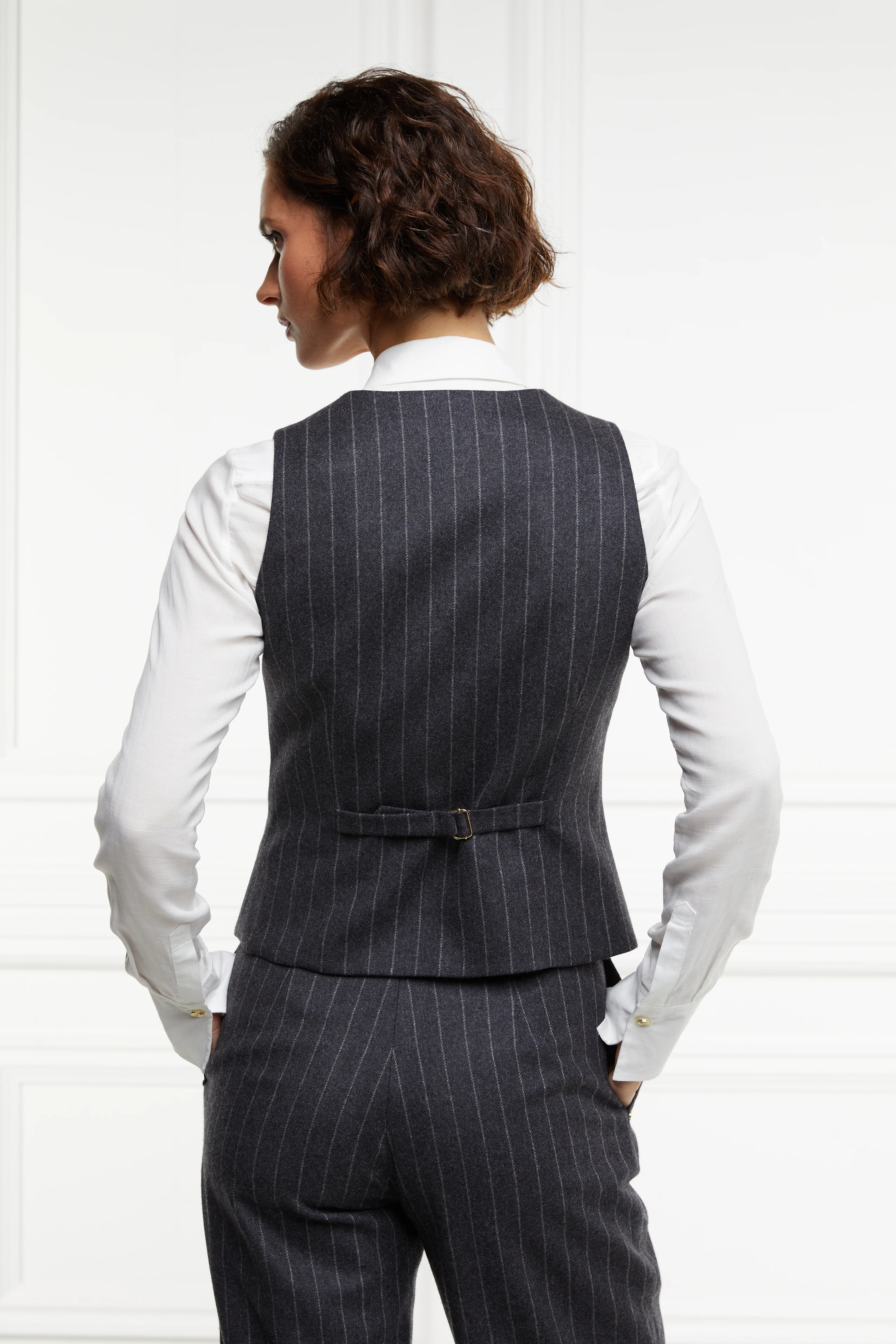 Hampton Waistcoat (Charcoal Pinstripe) - Image 6