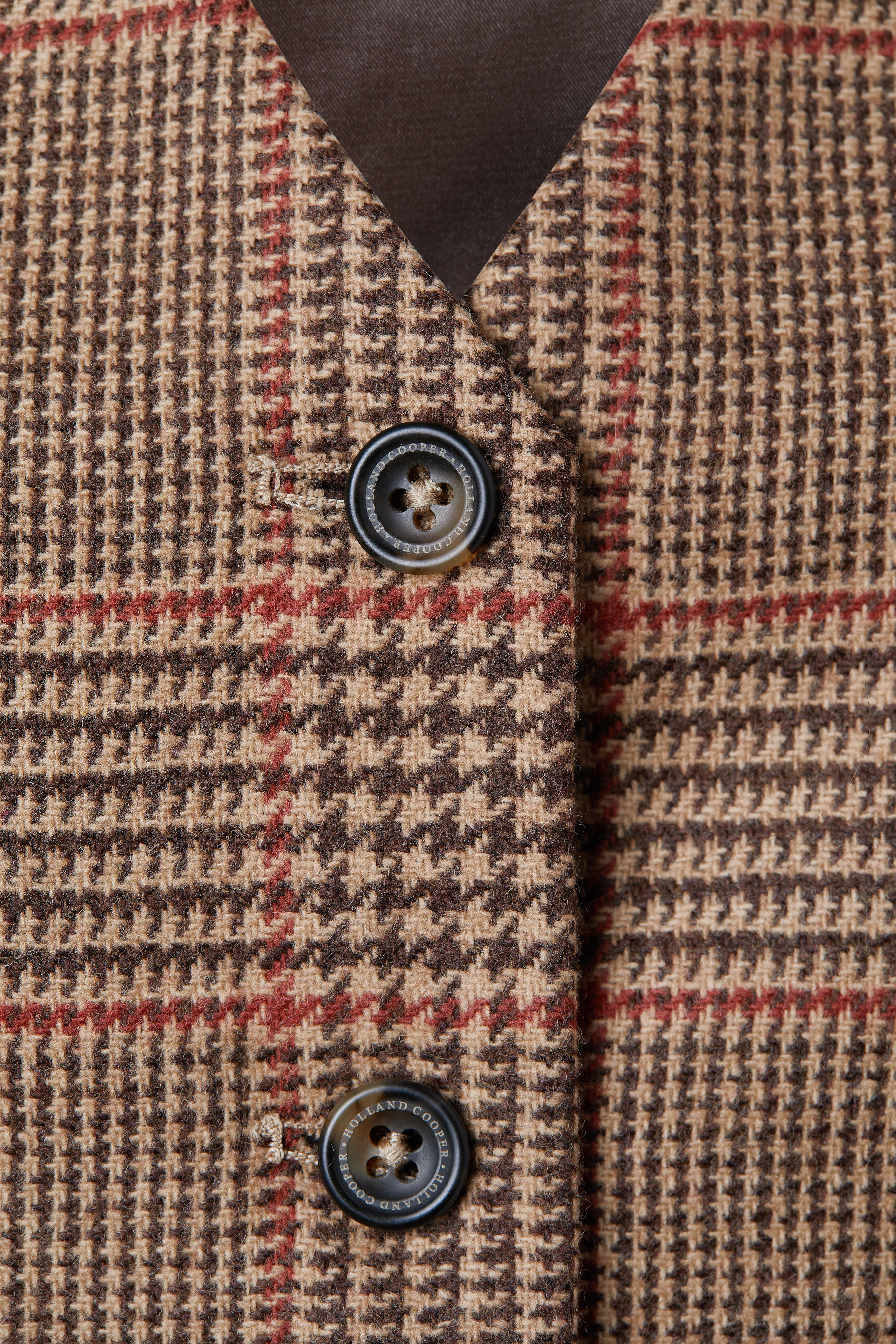 Hampton Waistcoat (Clarence Check Merlot) - Image 7