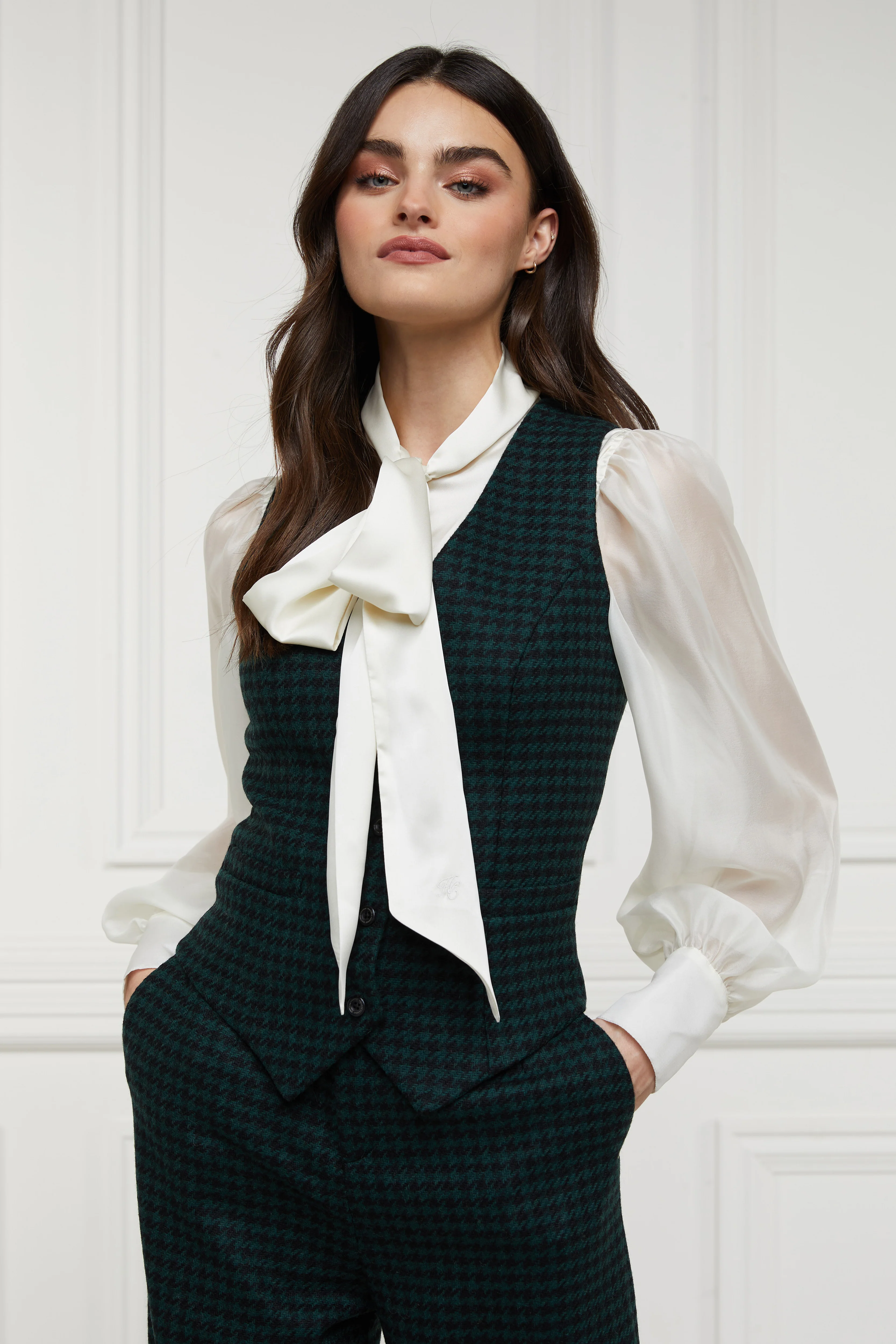 Hampton Waistcoat (Emerald Houndstooth) - Image 3