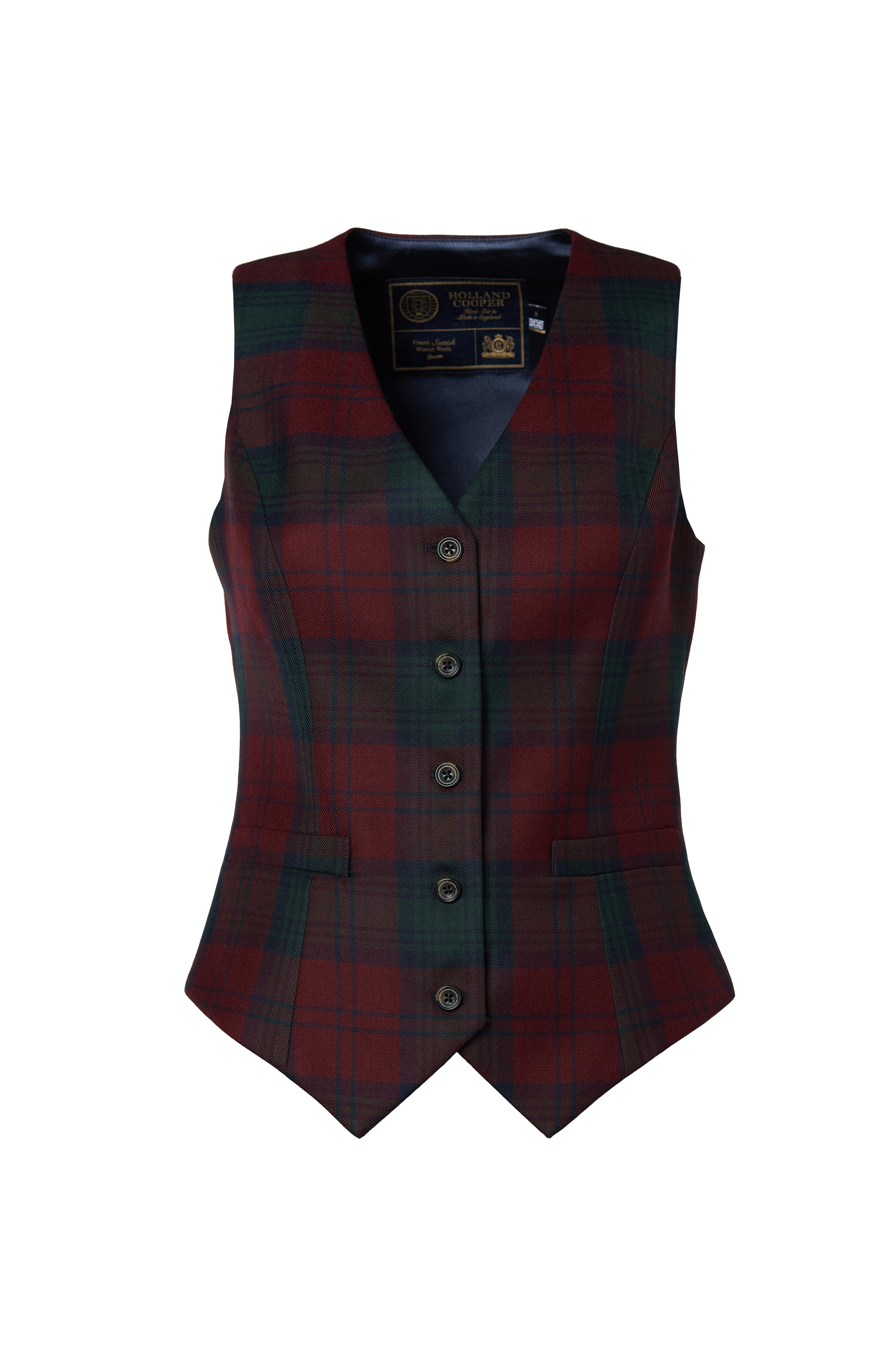 Hampton Waistcoat (Mulberry Tartan) - Image 4