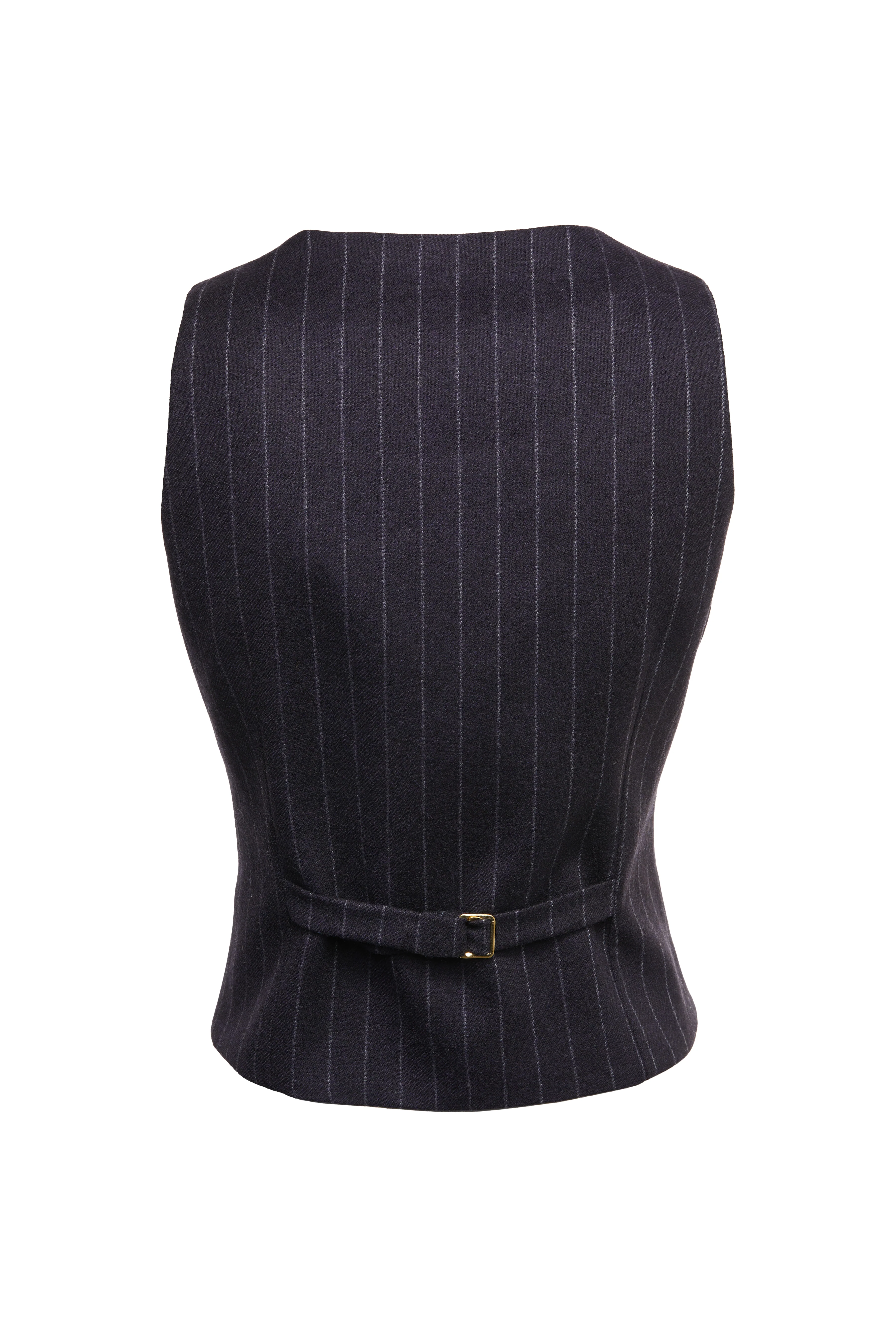 Hampton Waistcoat (Navy Chalk Pinstripe) - Image 6
