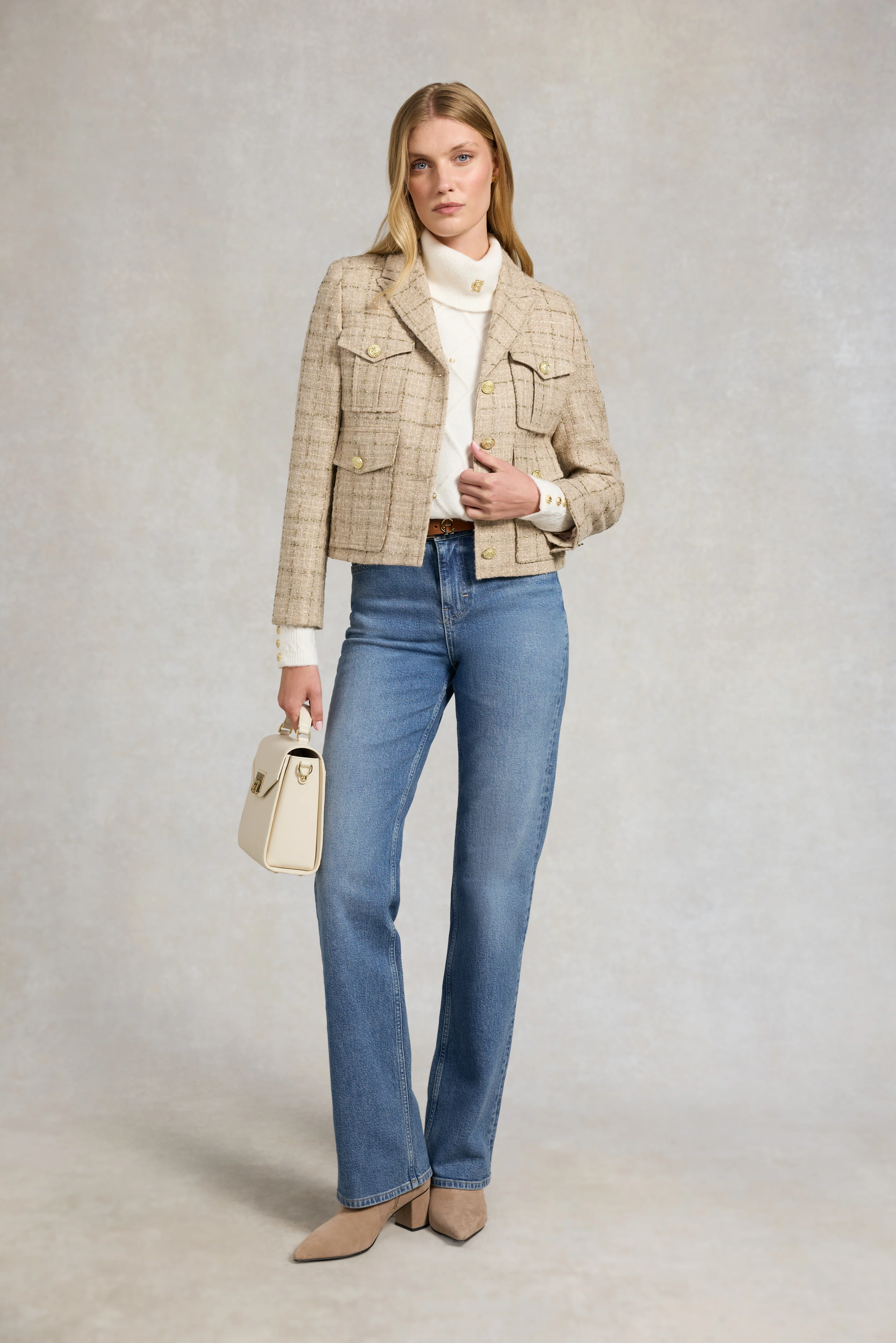 Harlow Roll Neck Knit (Ecru) - Image 3
