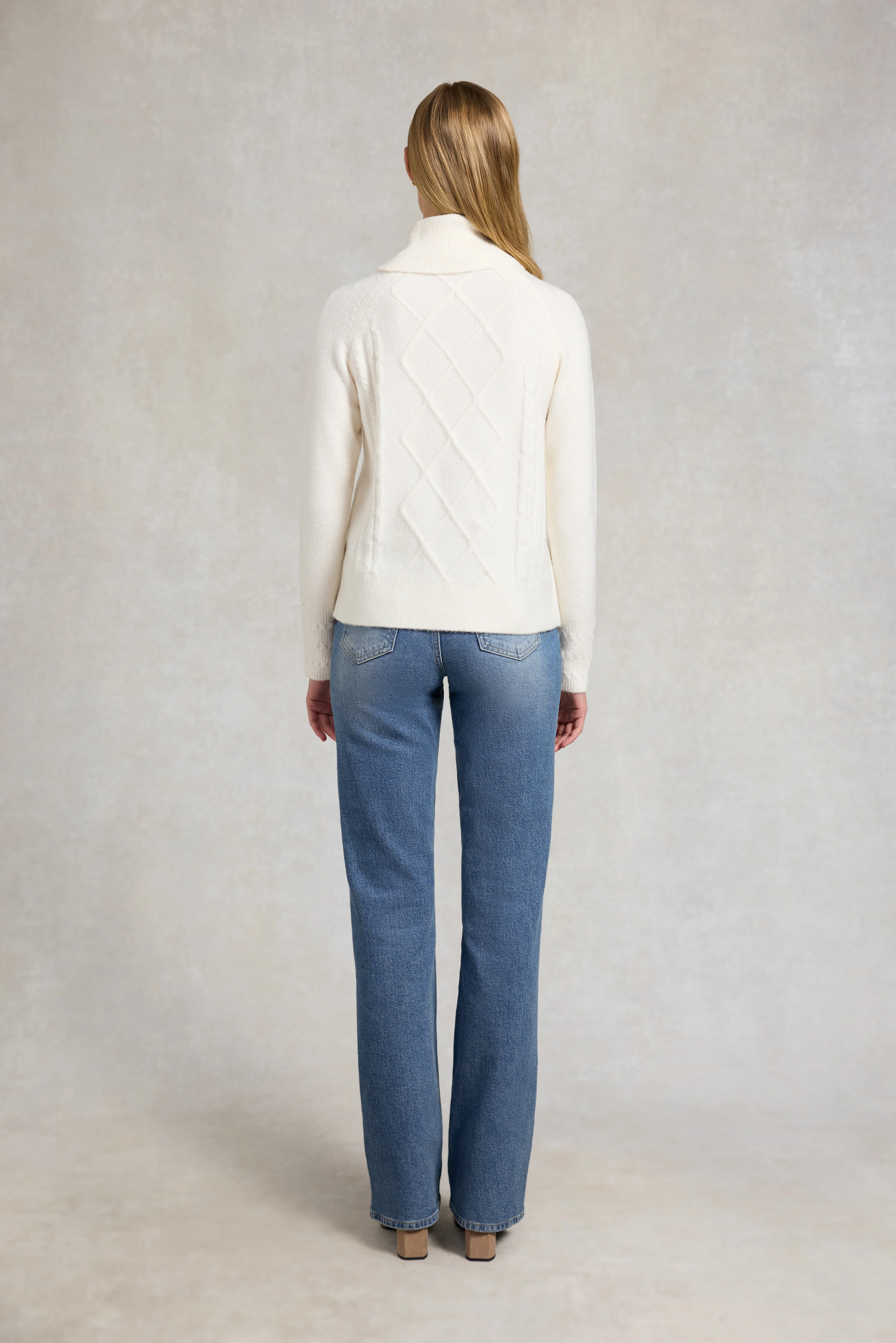 Harlow Roll Neck Knit (Ecru) - Image 5