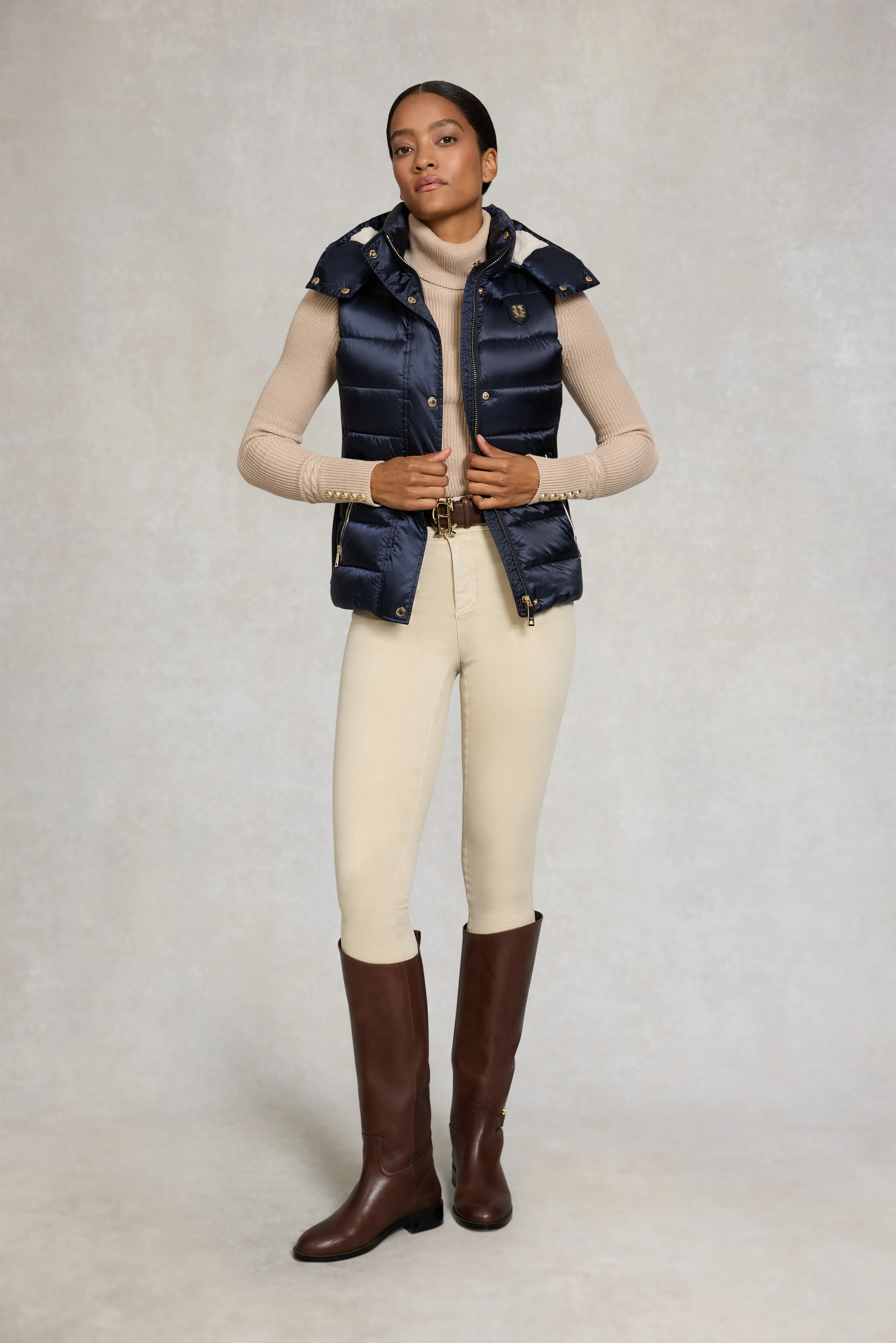 Harlow Sherpa Gilet (Ink Navy) - Image 3
