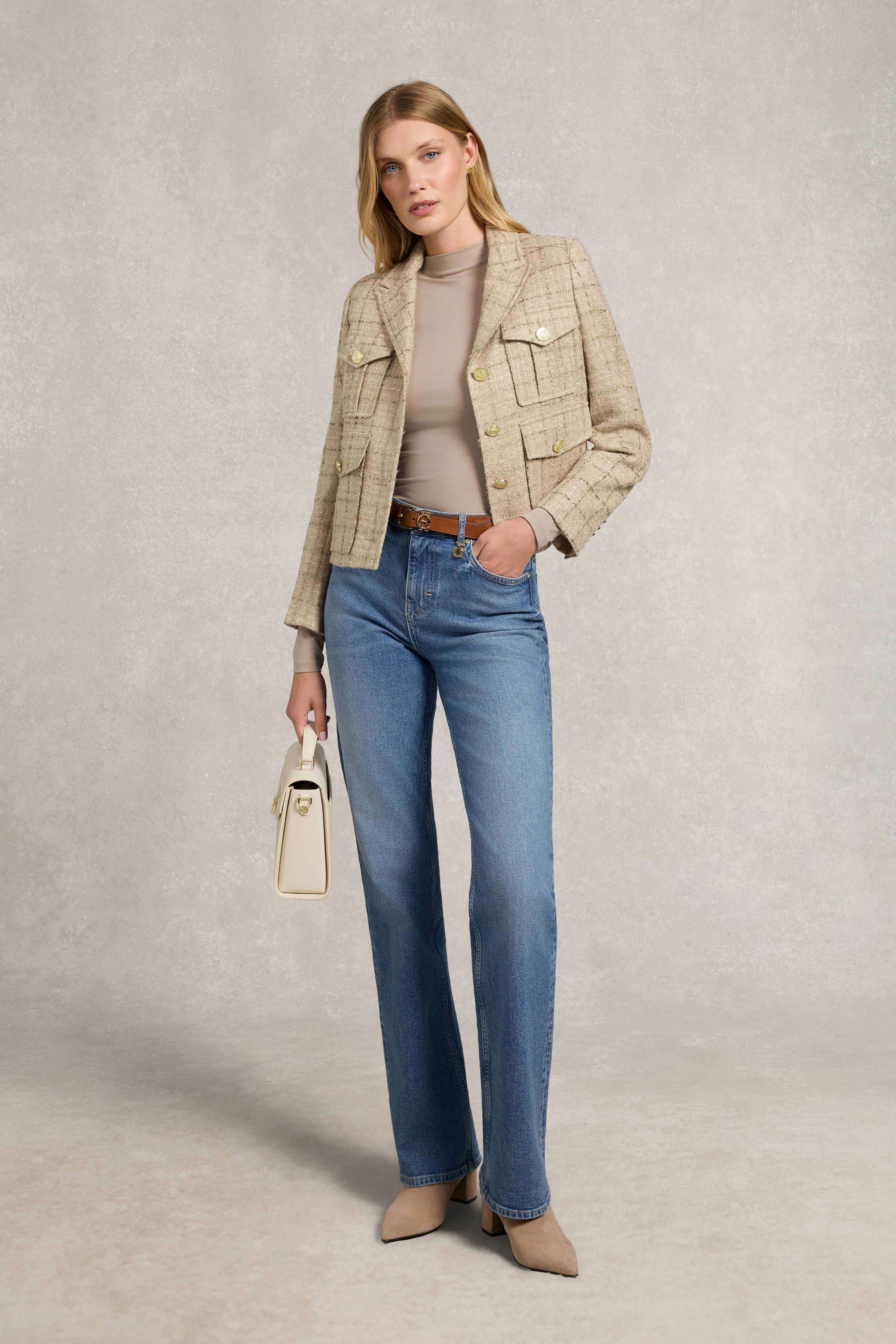 Harper Long Sleeve Top (Taupe) - Image 3