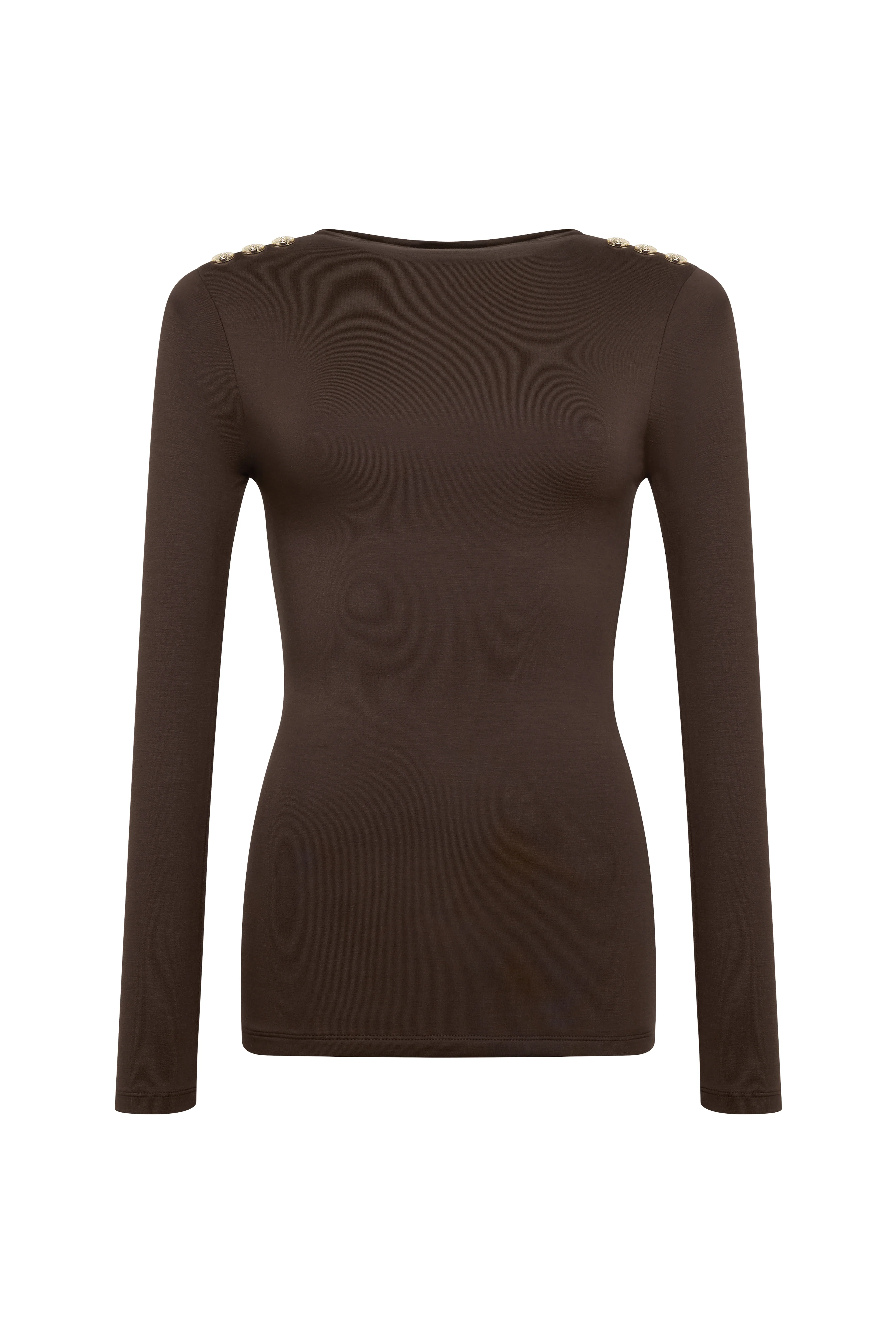 Harper Long Sleeve Top (Walnut) - Image 4