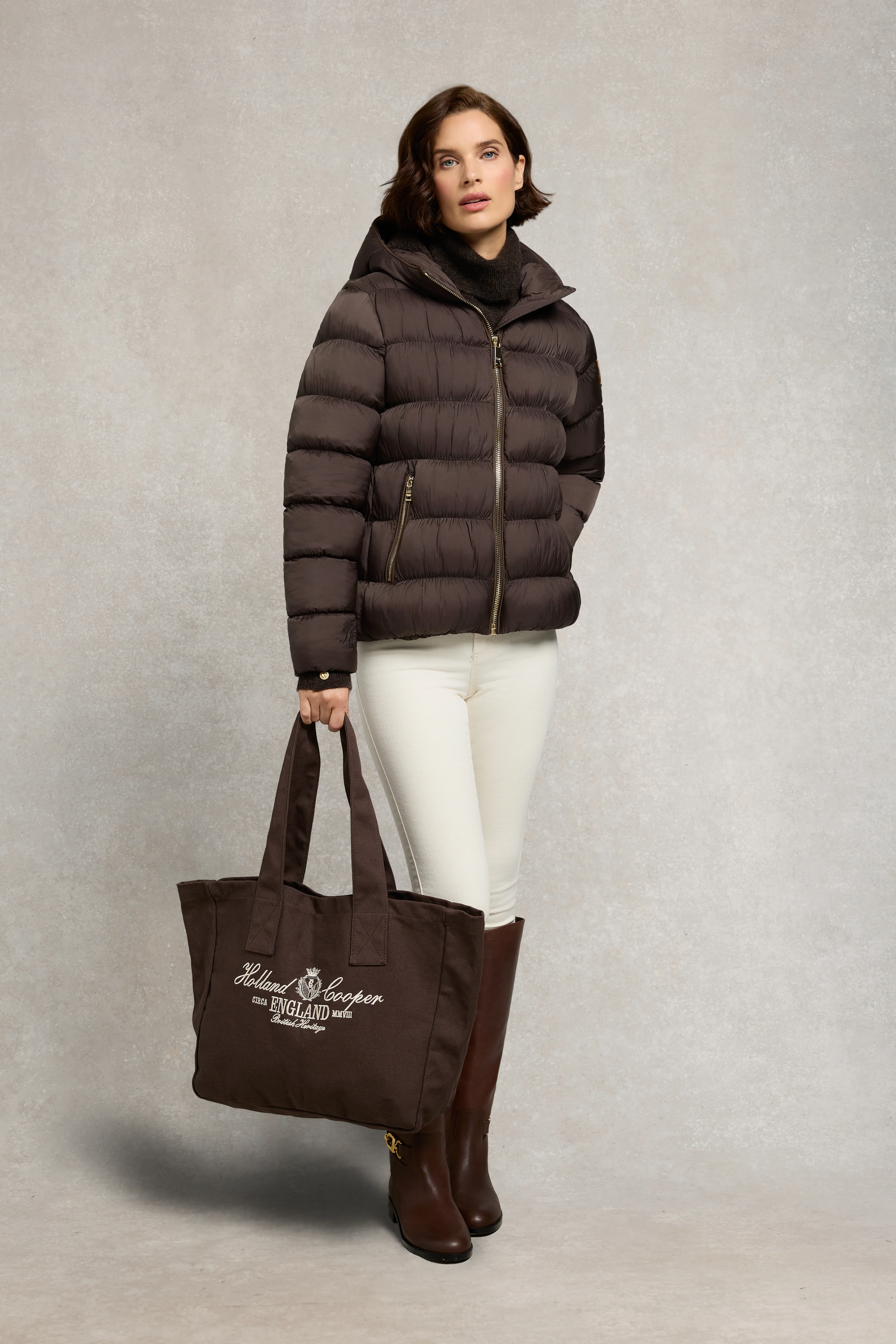 Harrow Padded Jacket (Chocolate) - Image 3