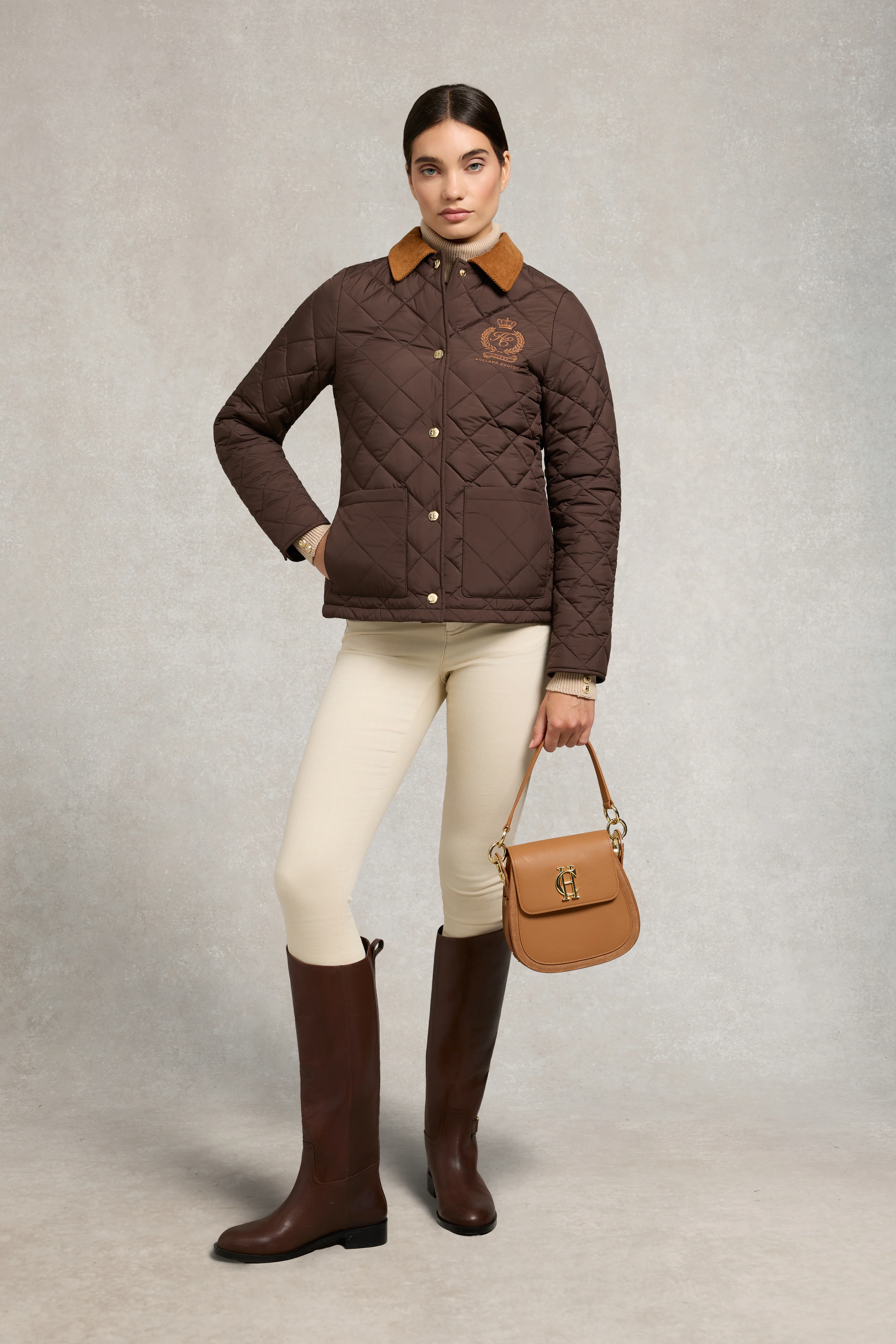 Hastings Quilted Jacket (Chocolate) - Image 3