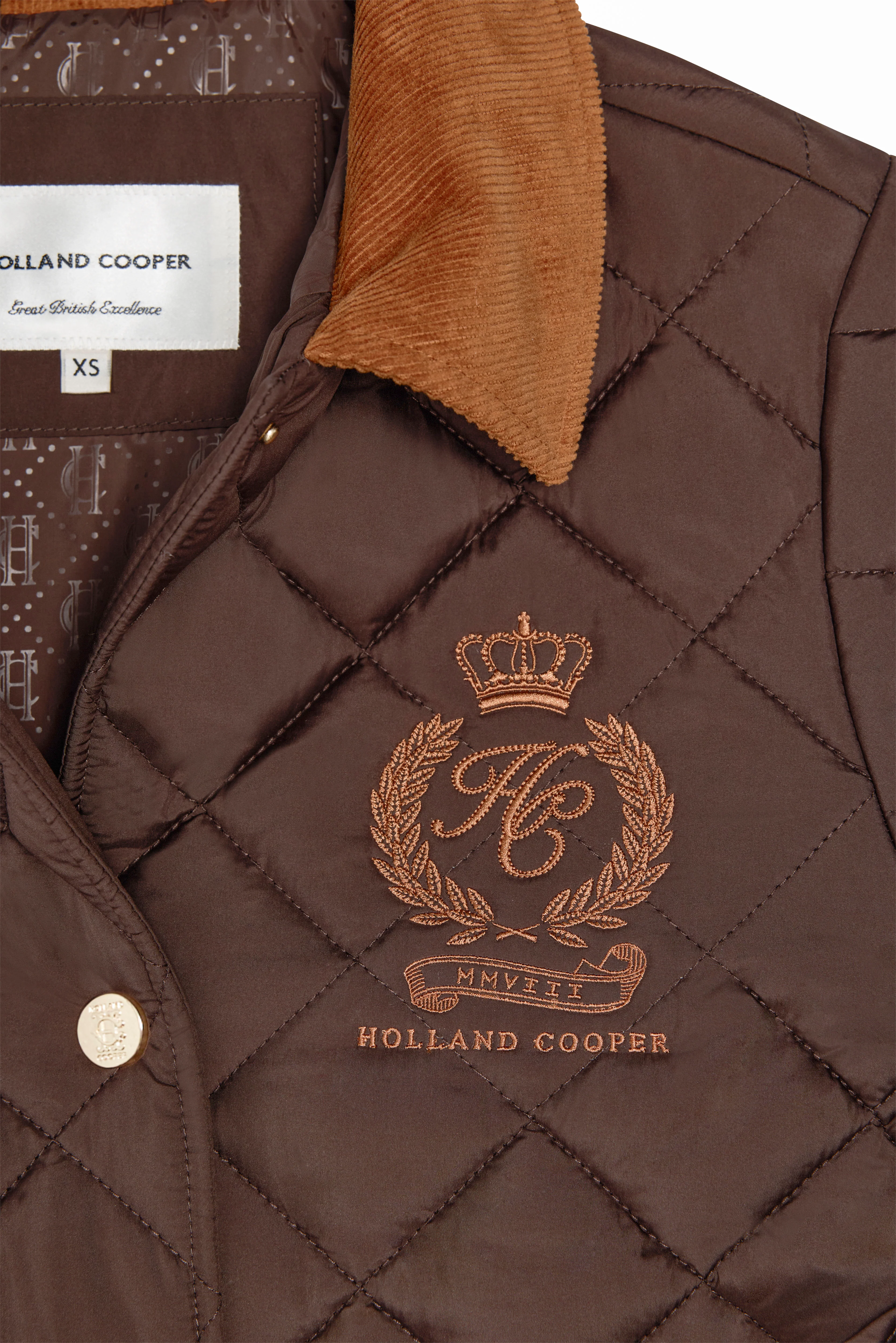 Hastings Quilted Jacket (Chocolate) - Image 9