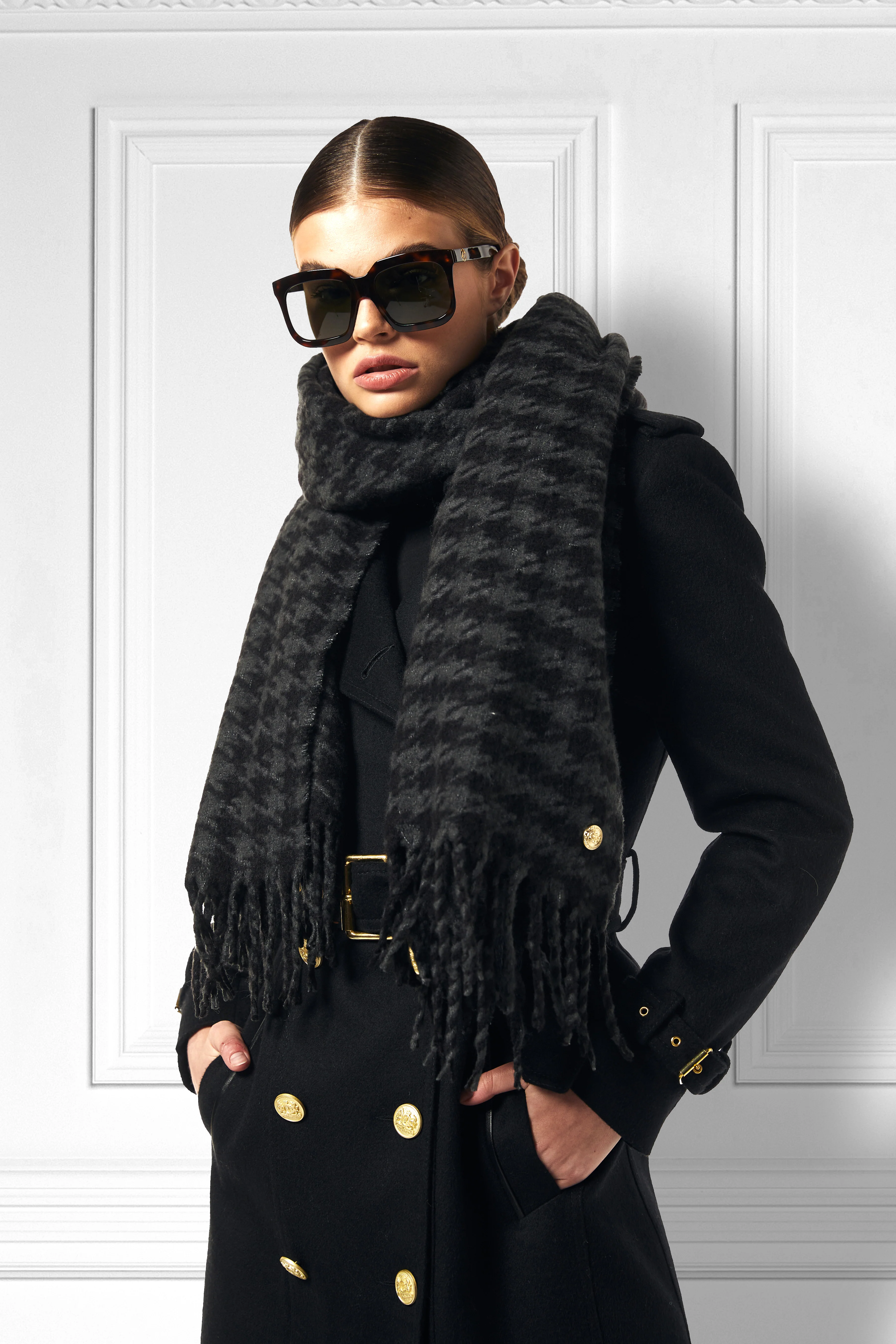 HC Chelsea Scarf (Grey Houndstooth) - Image 5