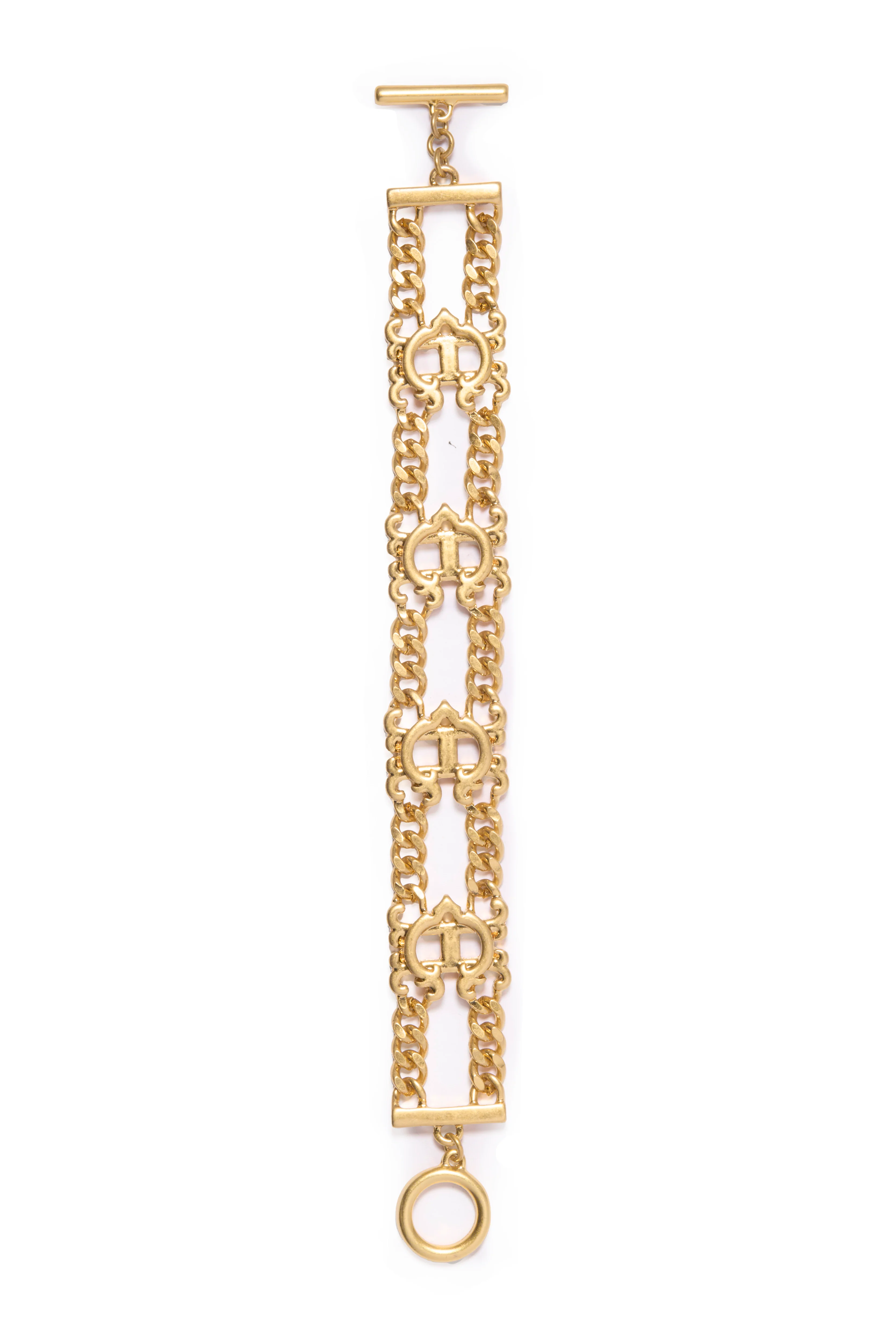 HC Double Chain Bracelet (Vintage Gold) - Image 4