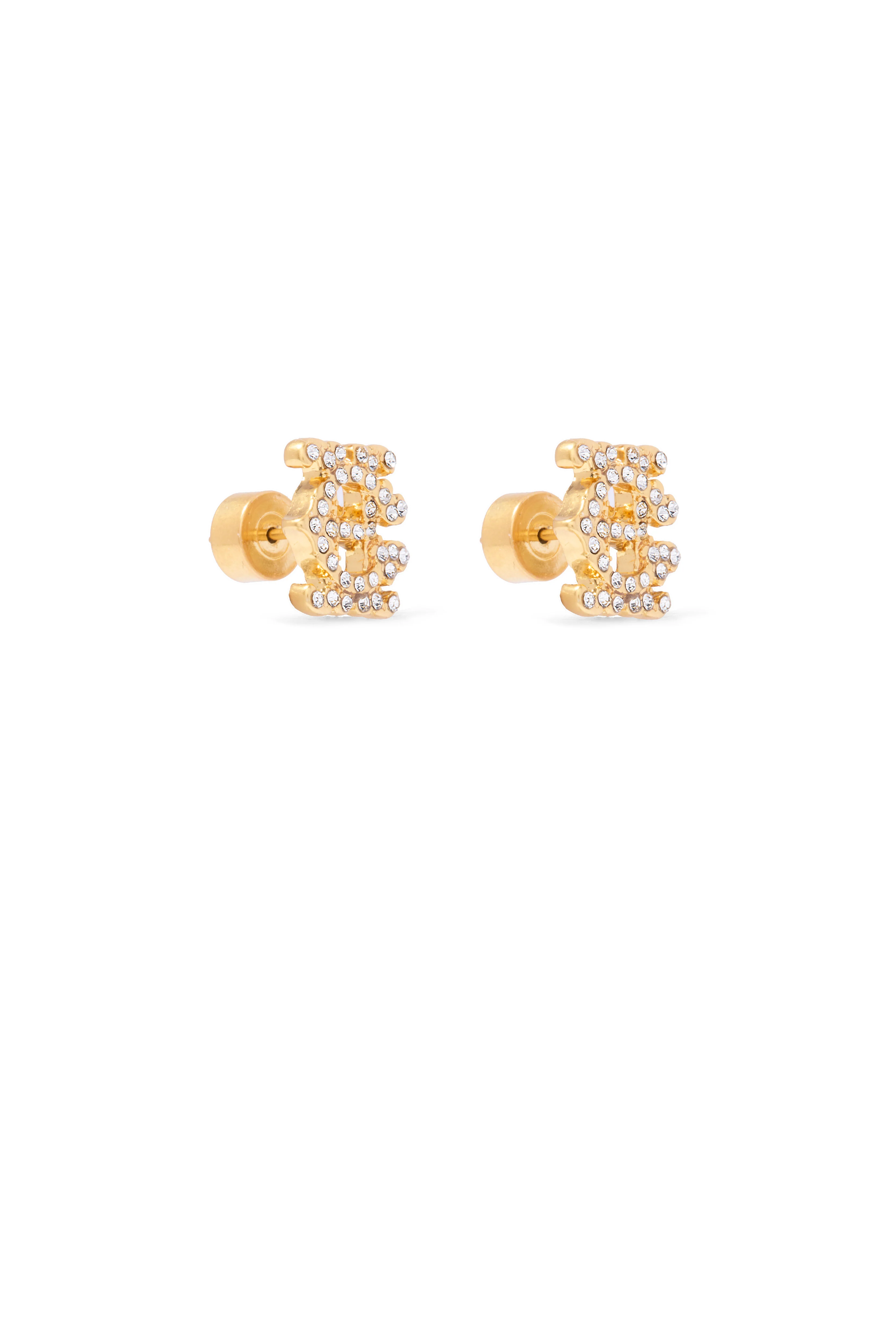 HC Heraldic Stud Earring (Gold Crystal) - Image 3