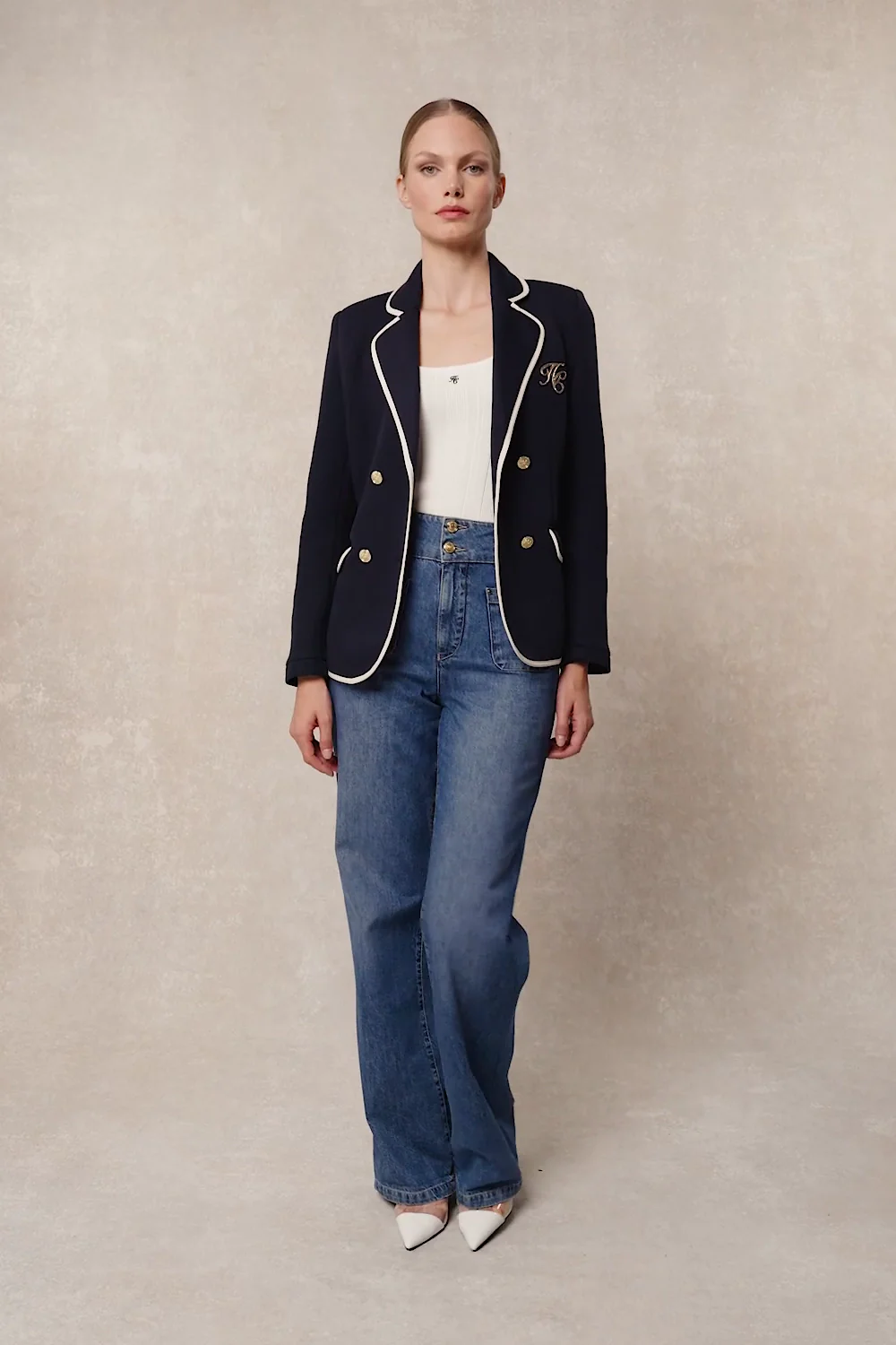 Henley Double Breasted Blazer (Ink Navy) - Image 5