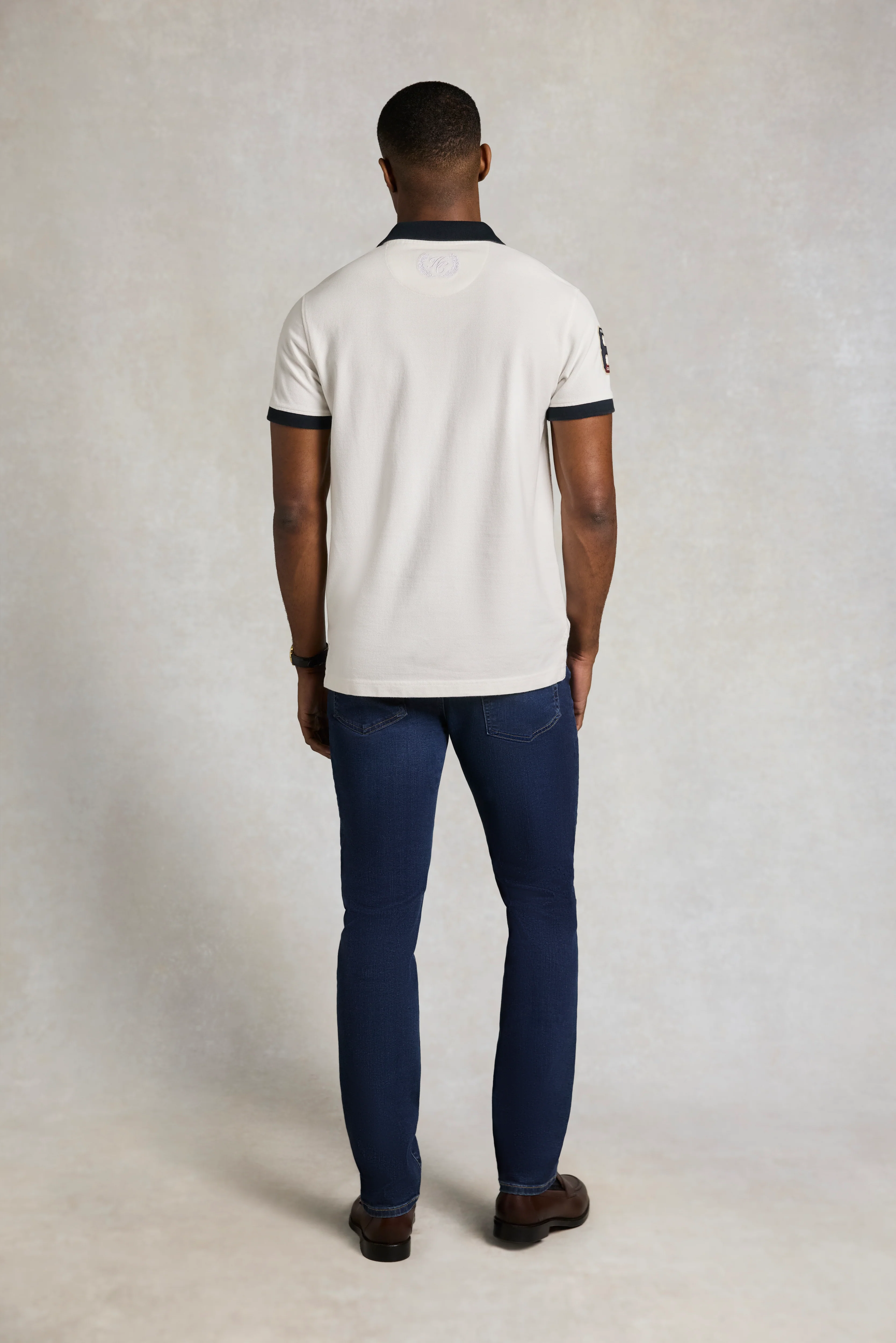 Men's Heritage Short Sleeve Polo Shirt (White) - Image 4