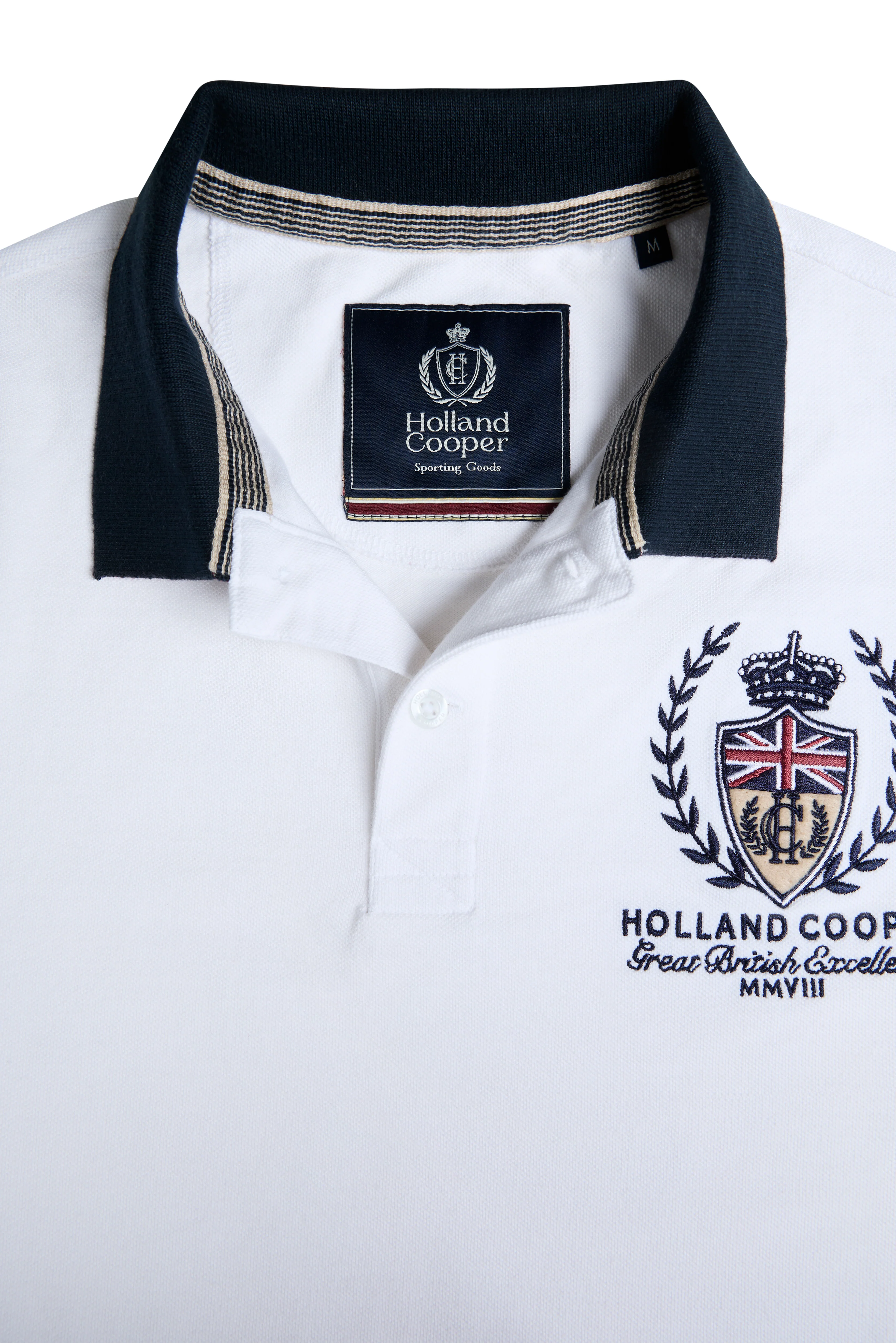 Men's Heritage Short Sleeve Polo Shirt (White) - Image 7