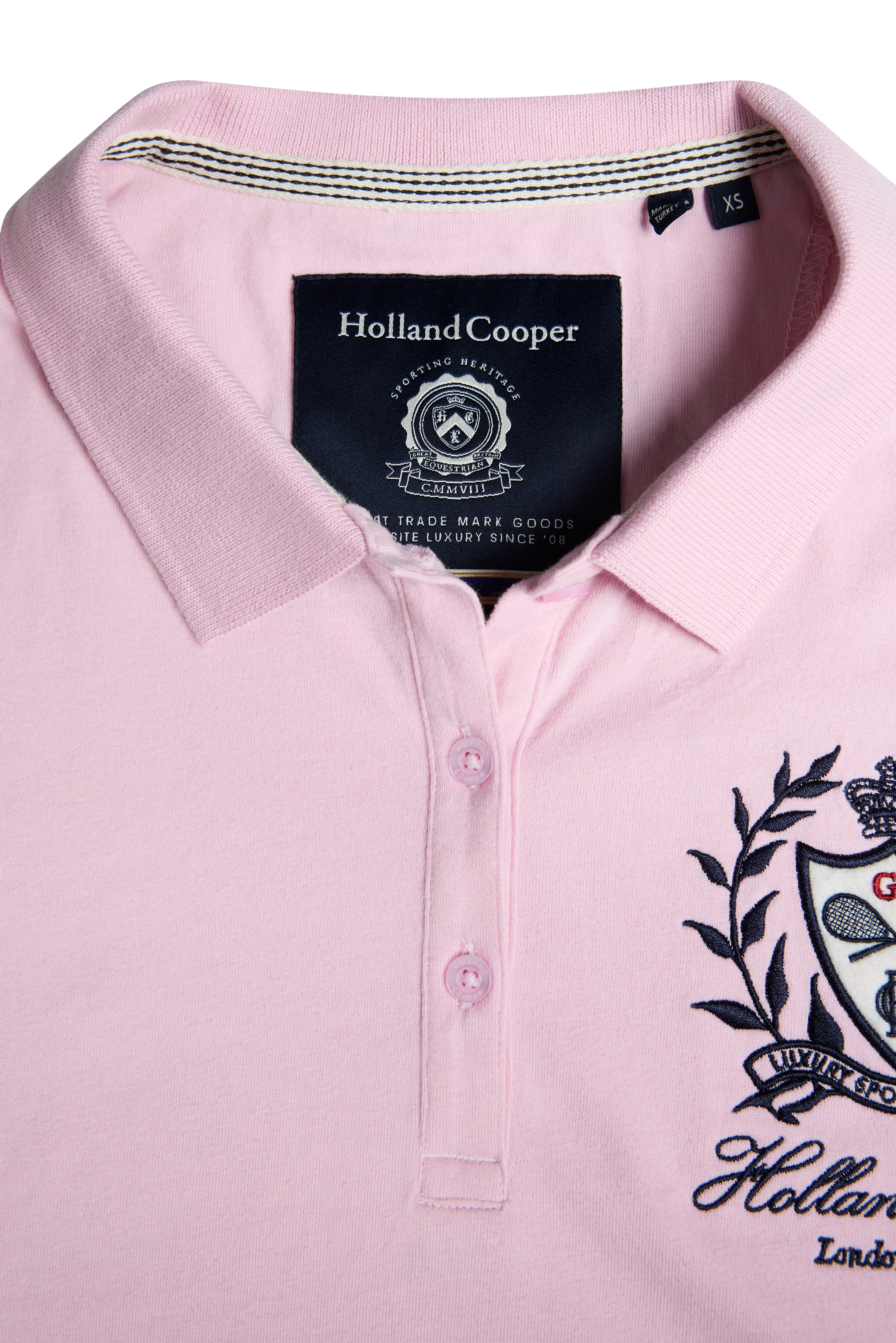 Heritage Short Sleeve Polo Shirt (Pink) - Image 6