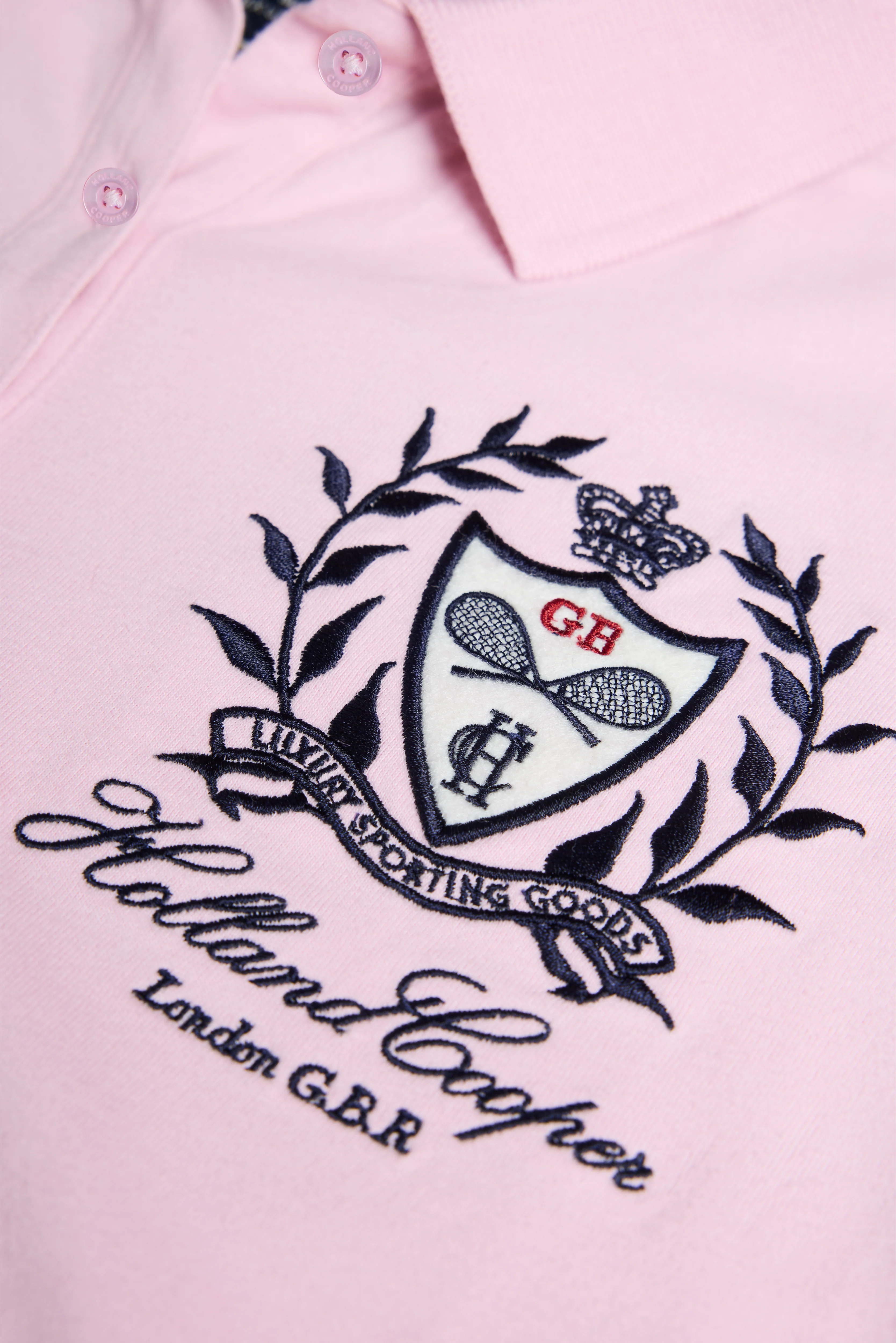 Heritage Short Sleeve Polo Shirt (Pink) - Image 7