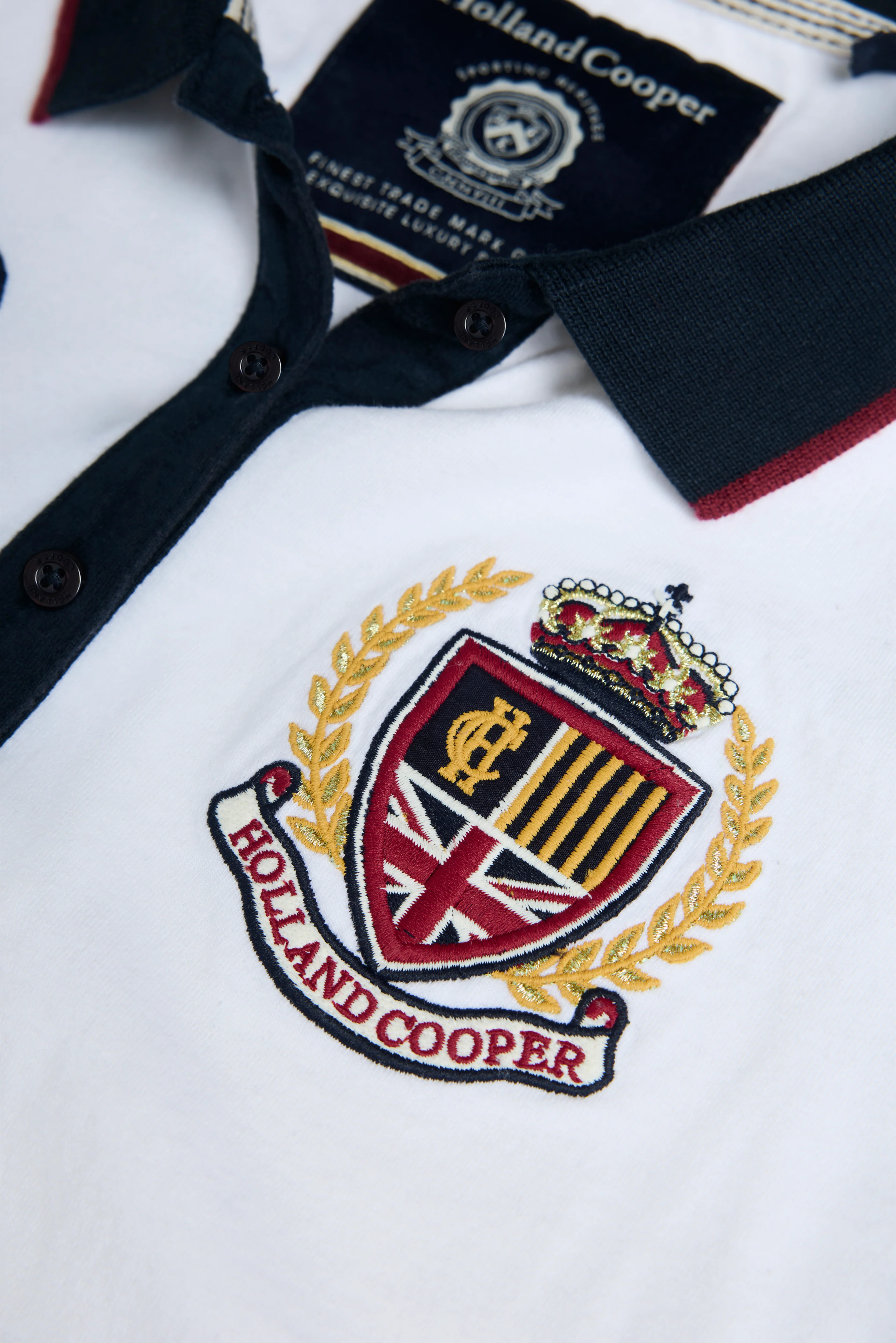 Heritage Short Sleeve Polo Shirt (White) - Image 8