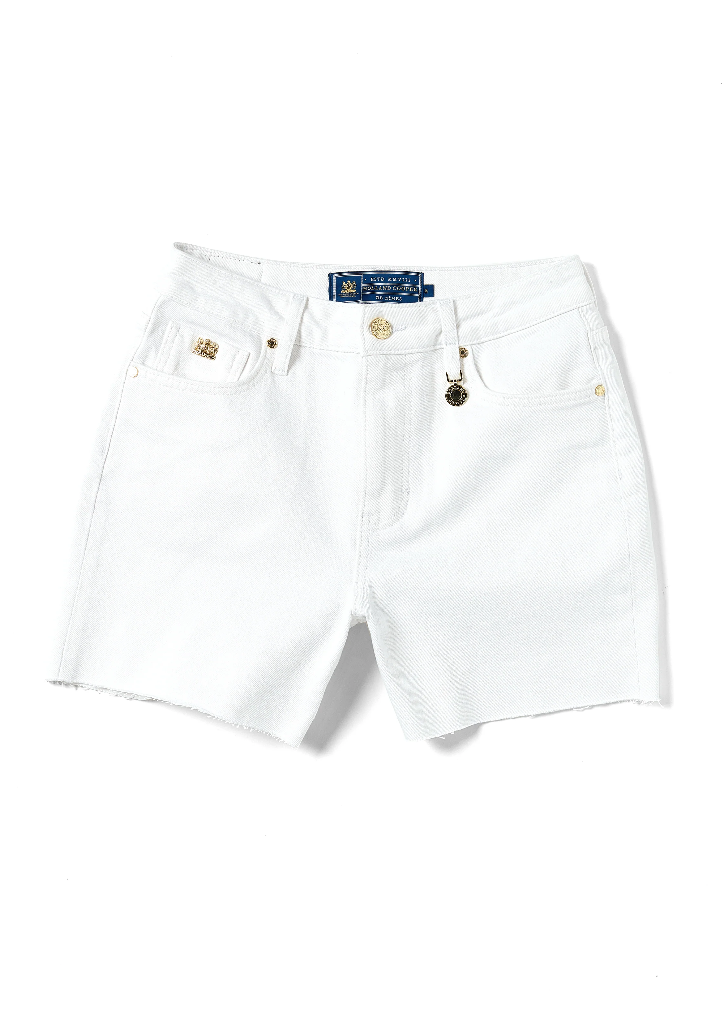 High Rise Denim Short (Optic White) - Image 4