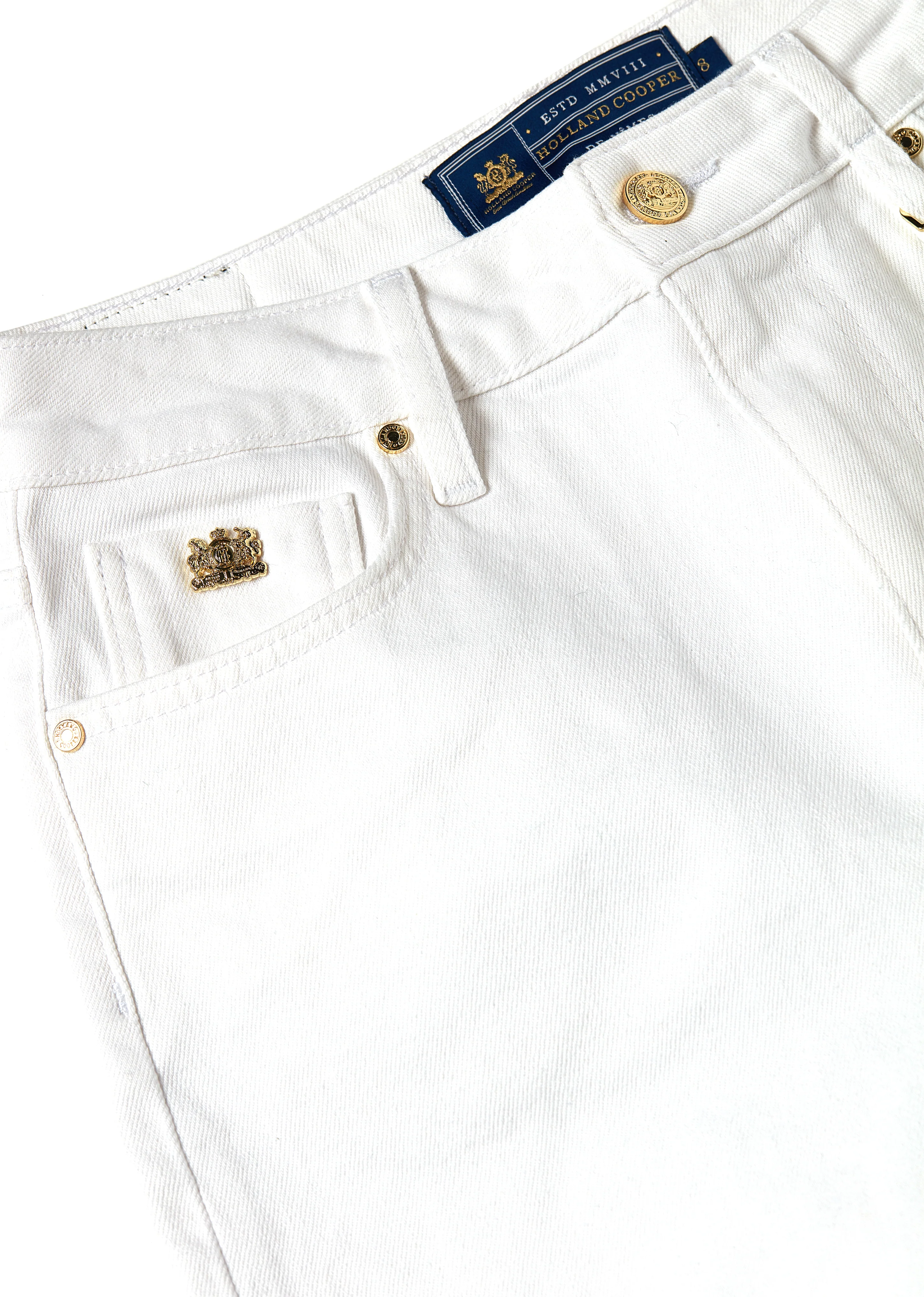 High Rise Denim Short (Optic White) - Image 7